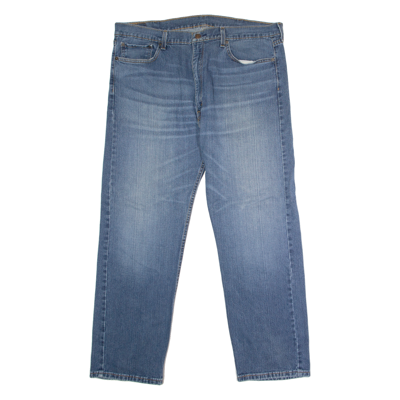 LEVI'S 505 Jeans Mens Blue Regular Straight Stone Wash W40 L30 Refurbished - N/A refurbished available on Cerqular