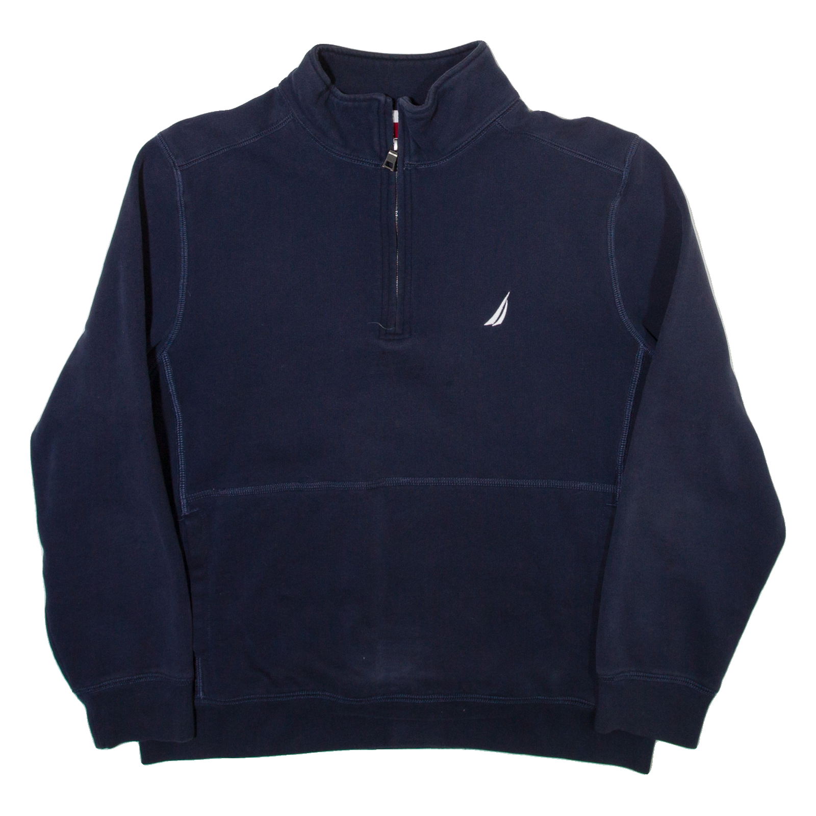 NAUTICA Womens Sweatshirt Blue 1/4 Zip L Refurbished - N/A refurbished available on Cerqular