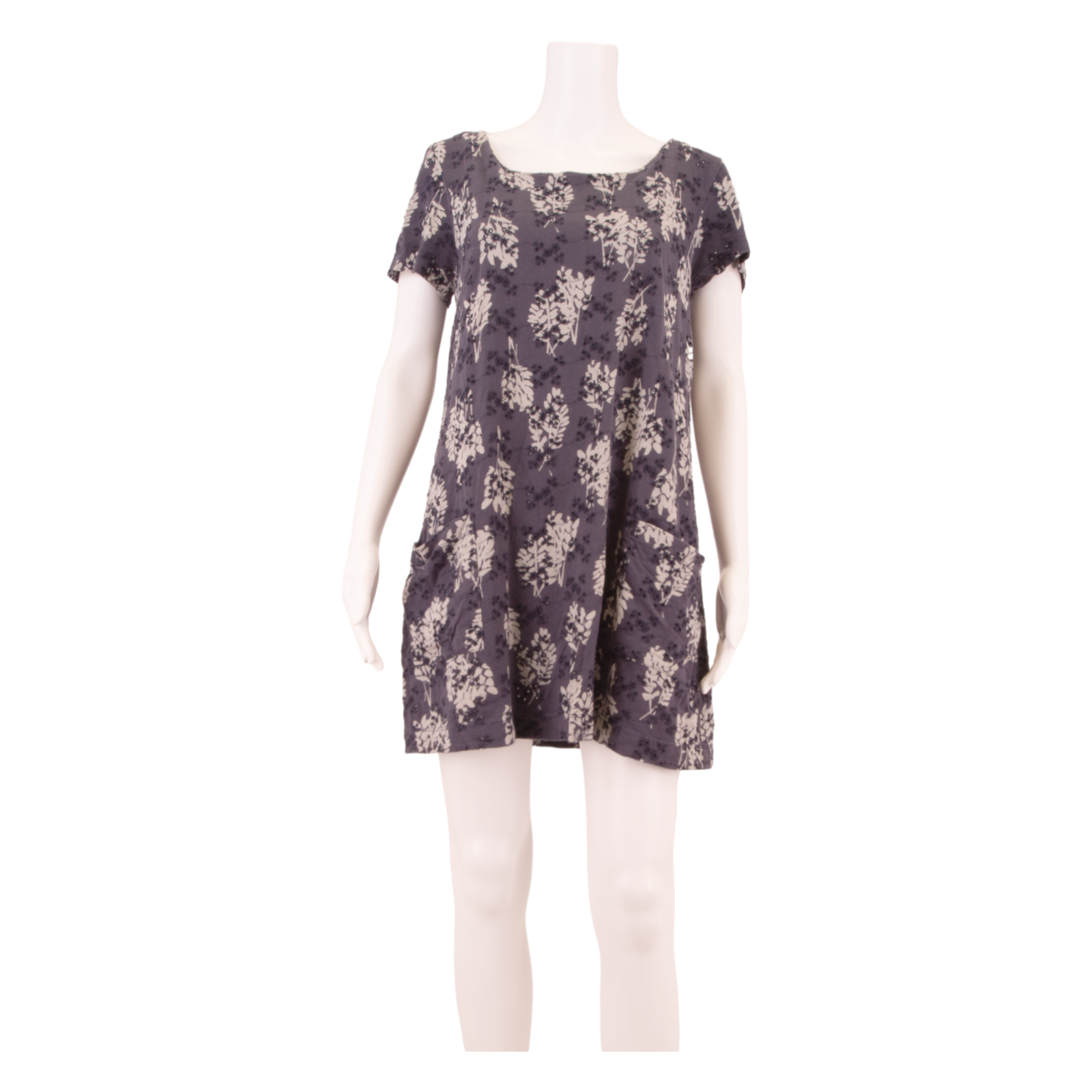 WHITE STUFF Womens T-Shirt Dress Blue Floral Short Sleeve Short UK 14 Refurbished - N/A refurbished available on Cerqular