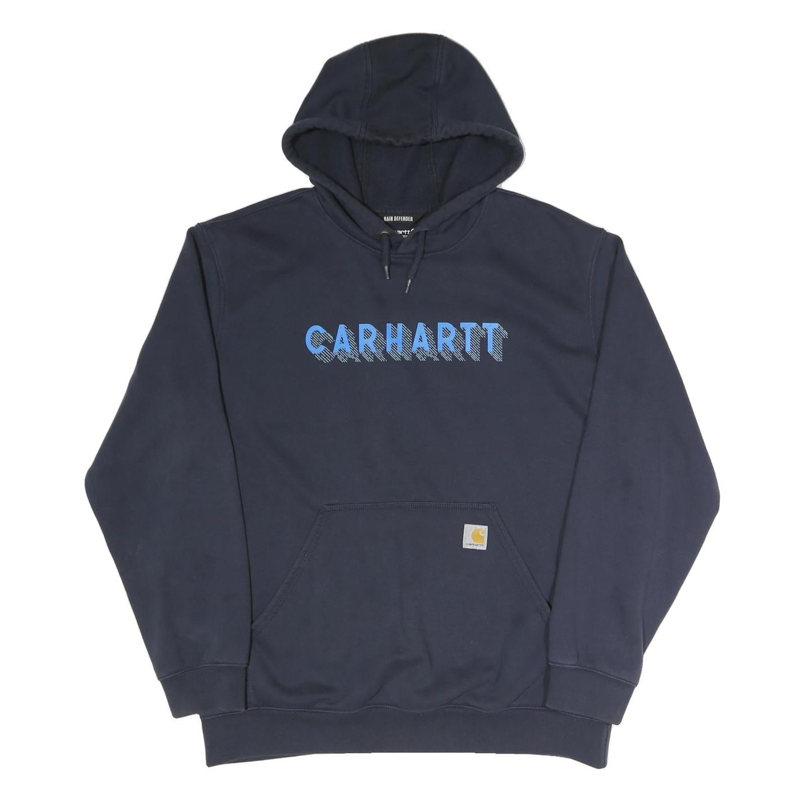 CARHARTT Mens Navy Hoodie L Cotton Blend Pullover Hooded Sweatshirt Refurbished - N/A refurbished available on Cerqular