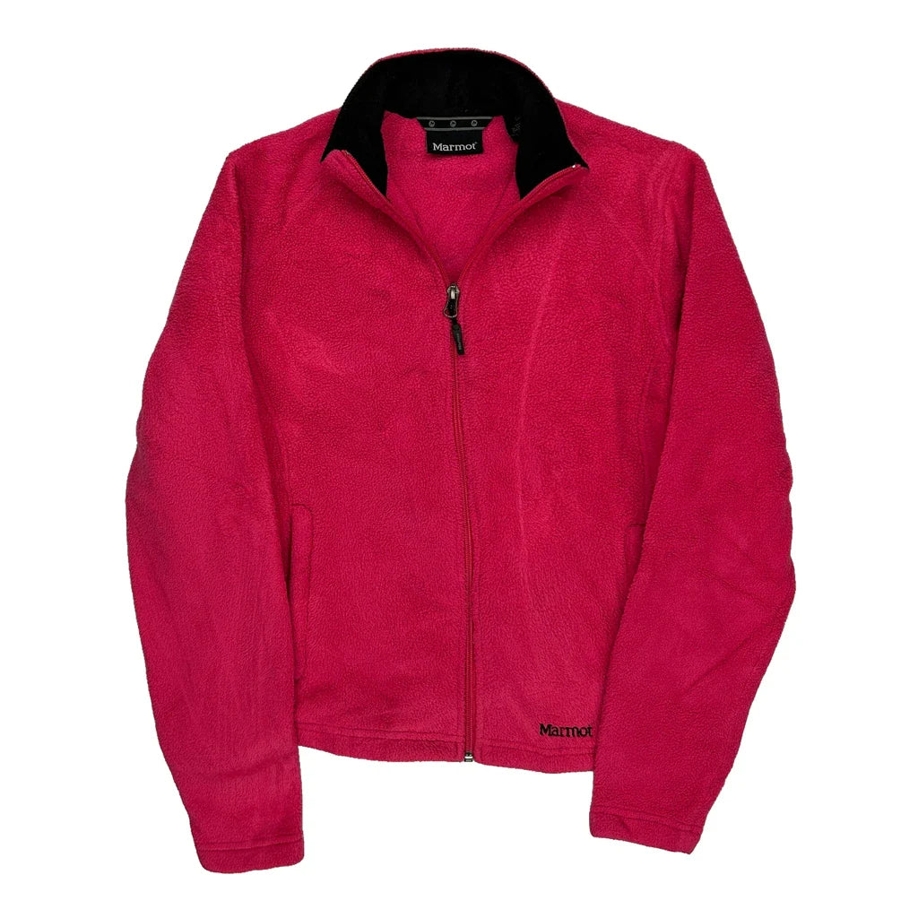 Marmot Fleece Jacket - Small Pink Polyester Refurbished - Thrifted (note: this is a term often used to describe second- refurbished available on Cerqular