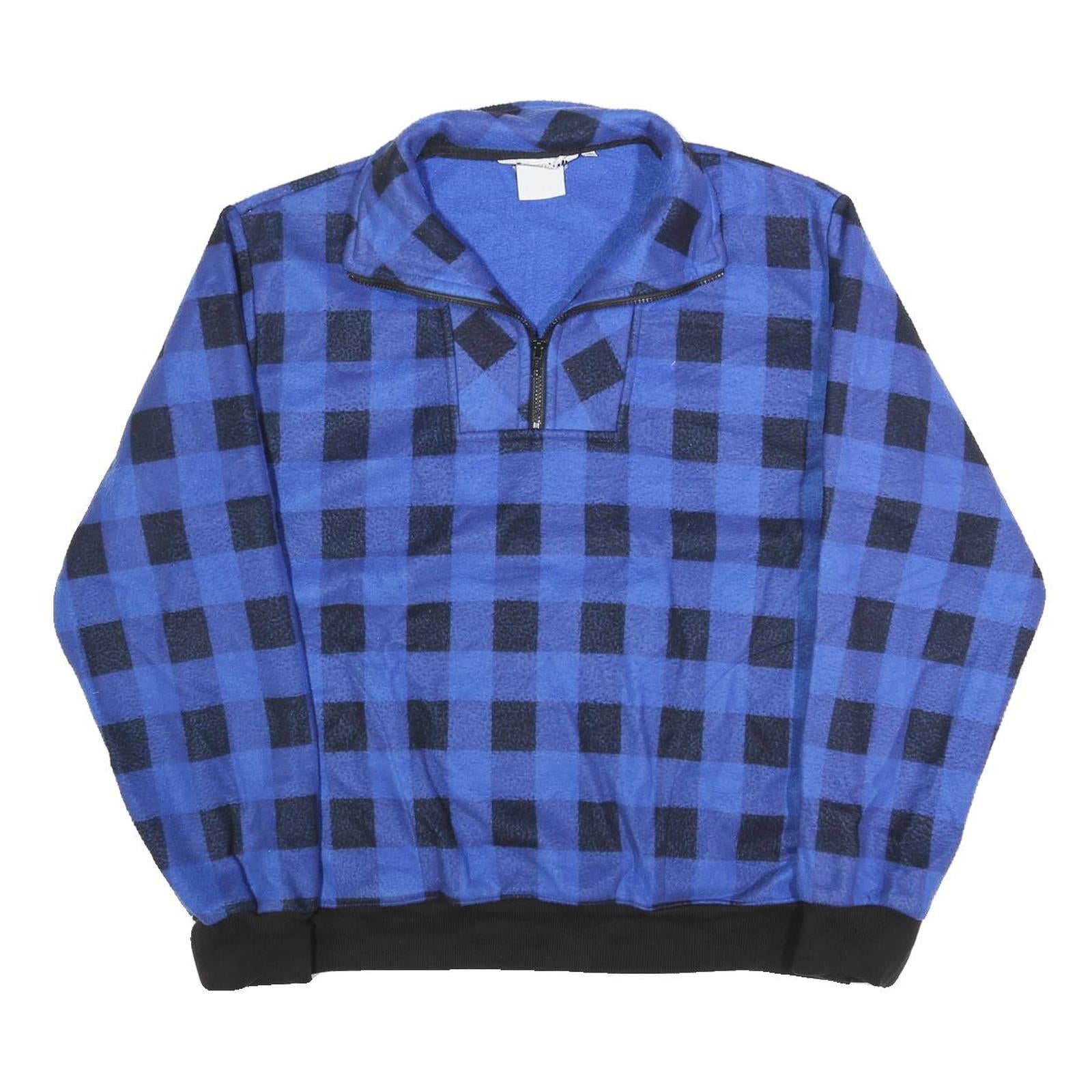 SNOWMASSY Mens Blue & Black Patterned Pullover Jumper Crew Neck XL Polyester Refurbished - N/A refurbished available on Cerqular