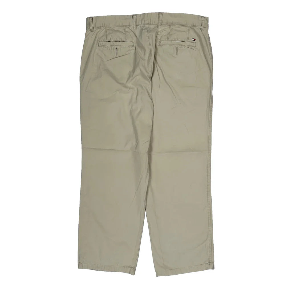 Tommy Hilfiger Chinos - 36W 30L Beige Cotton Refurbished - Thrifted (note: this is a term often used to describe second- refurbished available on Cerqular