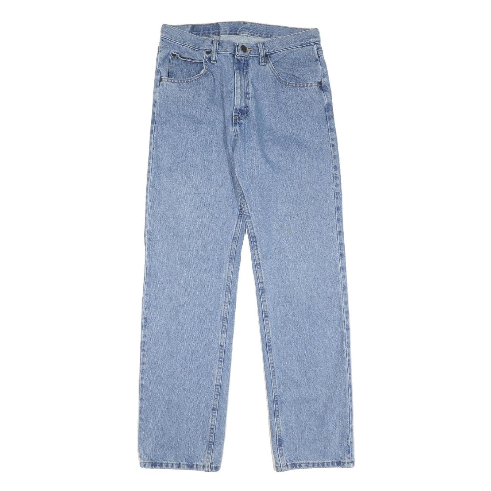 WRANGLER Mens Jeans Blue Regular Straight Denim Light W30 L32 Classic Fit Zip Refurbished - N/A refurbished available on Cerqular