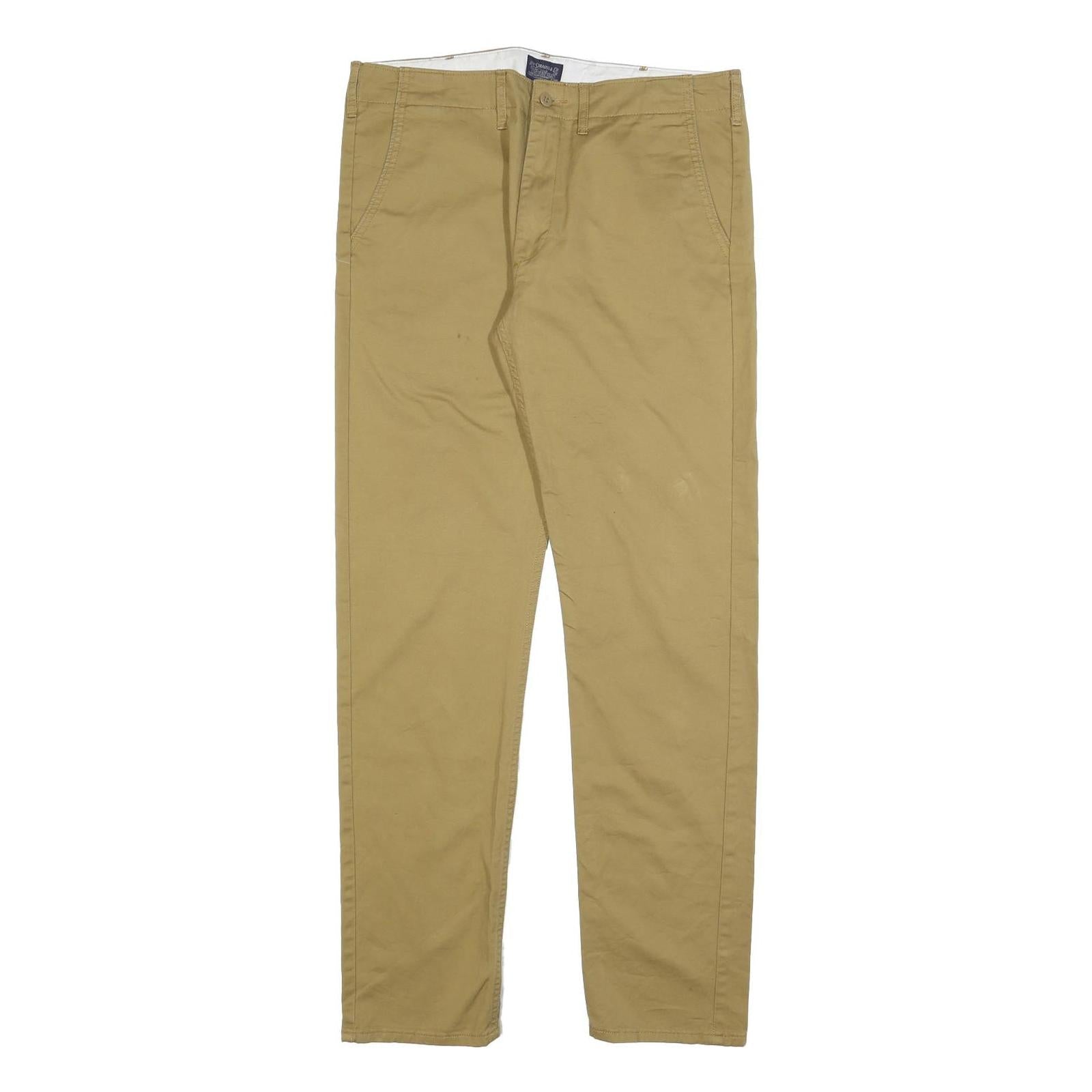LEVI'S Mens Cotton Blend Beige Slim Straight Trousers W32 L31 Casual Zip Refurbished - N/A refurbished available on Cerqular