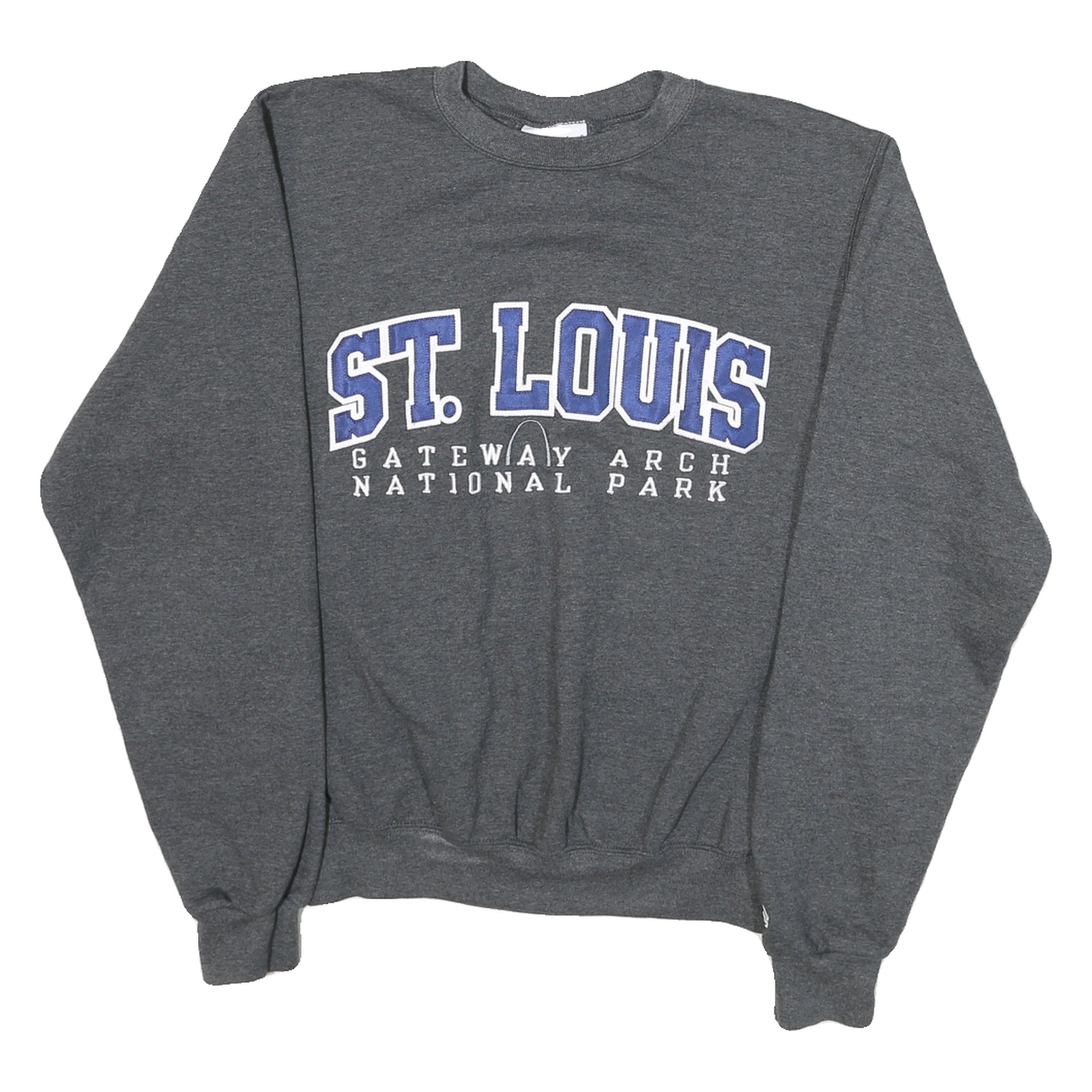 CHAMPION Womens Grey St Louis Gateway Arch National Park Crew Neck S Sweatshirt Refurbished - N/A refurbished available on Cerqular