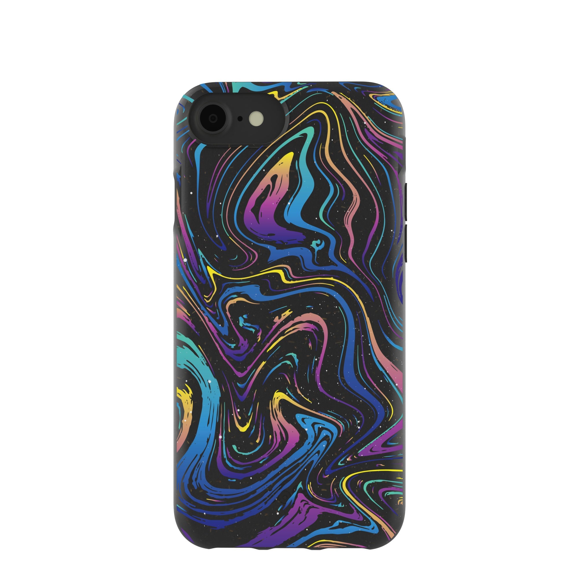 Black Galaxy Swirls iPhone 6/6s/7/8/SE Case Refurbished - Pela Case refurbished available on Cerqular