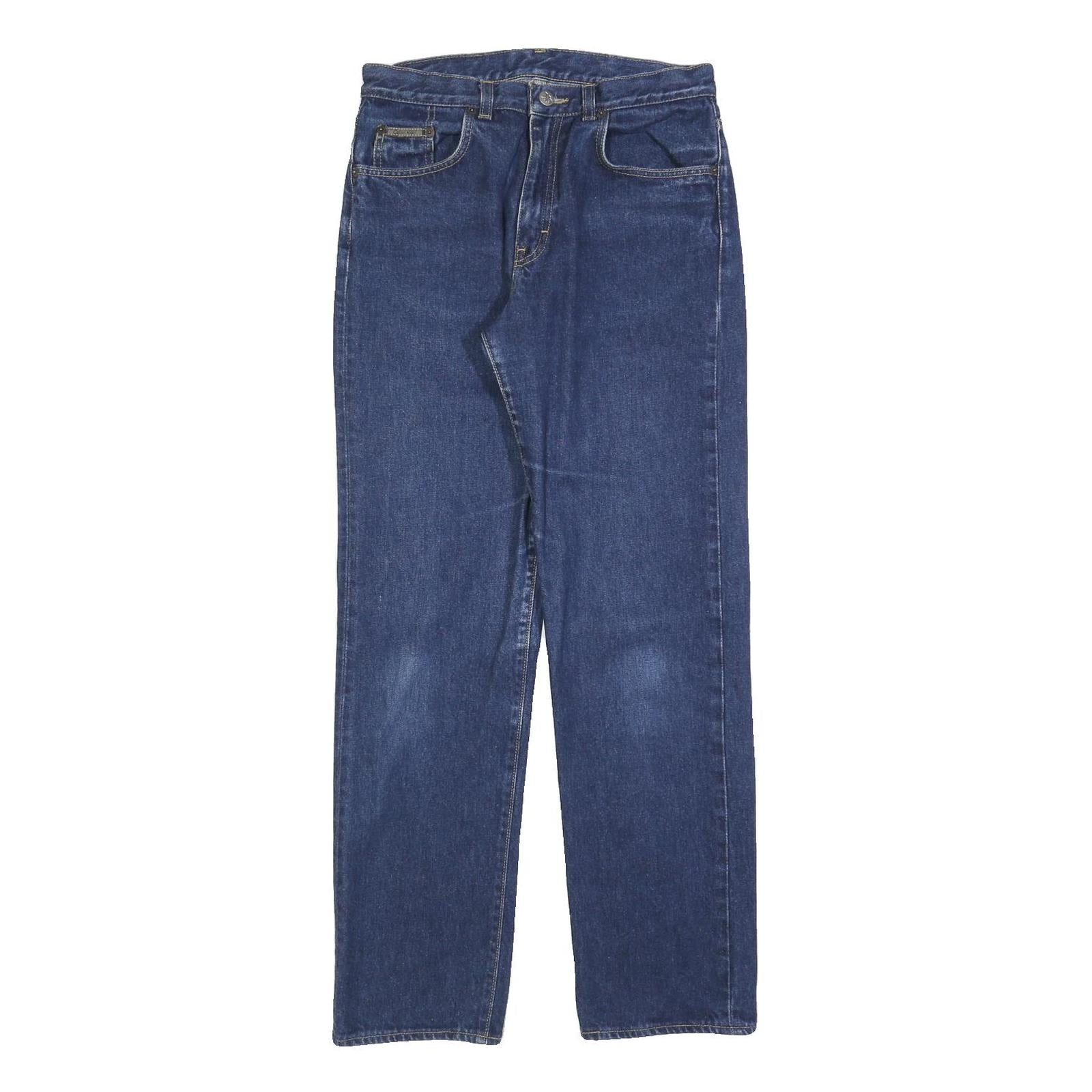 CALVIN KLEIN JEANS Womens Blue Regular Straight Denim Rinse W28 L30 Zip Closure Refurbished - N/A refurbished available on Cerqular
