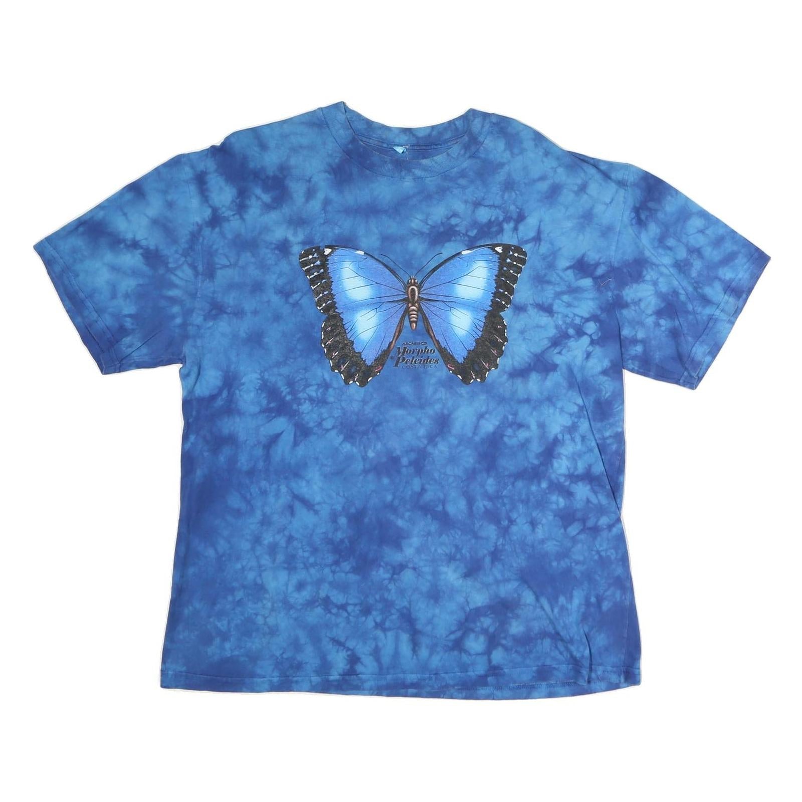 Buy Womens Blue Tie Dye Butterfly Graphic T-Shirt L Short Sleeve Crew Neck Cotton Refurbished - $12.99 Womens Blue Tie Dye Butterfly Graphic T-Shirt L Short Sleeve Crew Neck Cotton Refurbished - N/A refurbished available on Cerqular