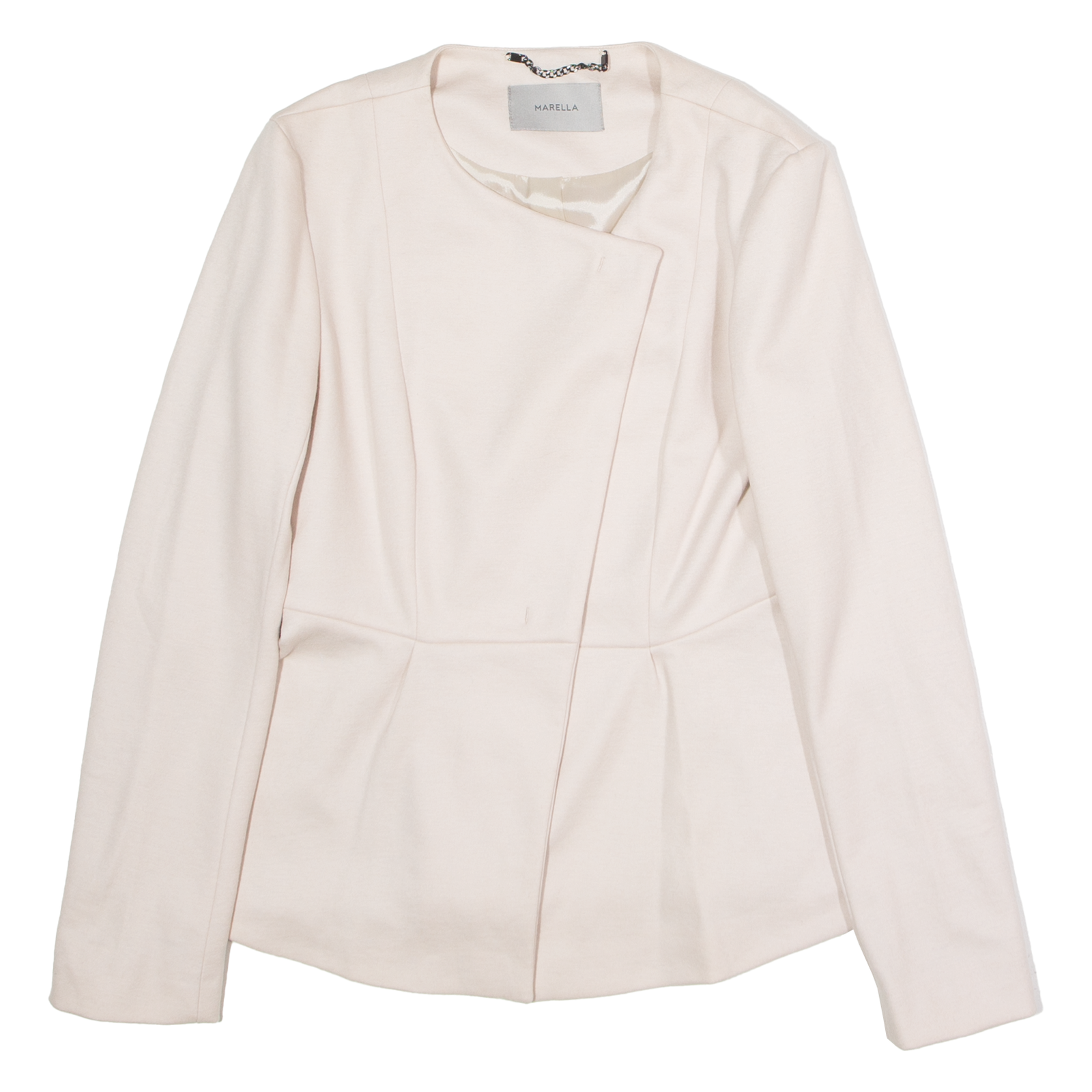 MARELLA Womens Blazer Jacket Beige Wool UK 10 Refurbished - N/A refurbished available on Cerqular