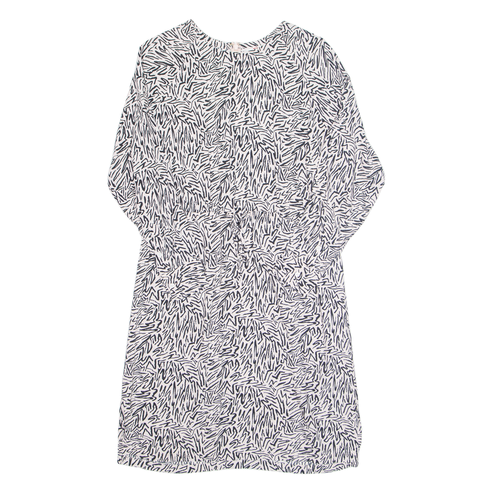 LEVI'S Womens Shift Dress White Crazy Pattern Long Sleeve Knee Length XS Refurbished - N/A refurbished available on Cerqular
