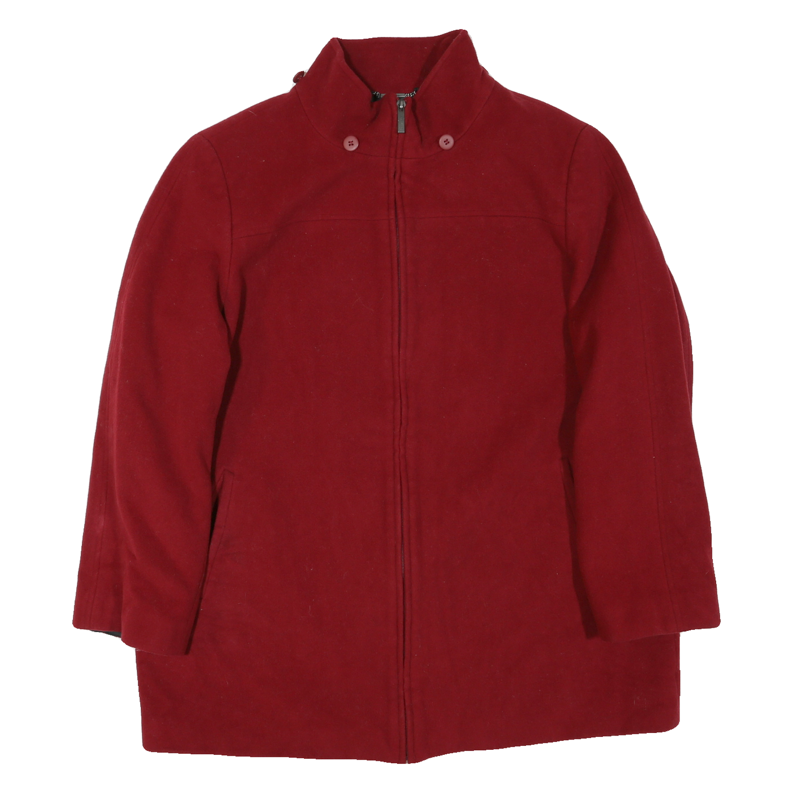 CALVIN KLEIN Womens Red Cotton Blend Zip Jacket XL Plain Stylish Casual Refurbished - N/A refurbished available on Cerqular