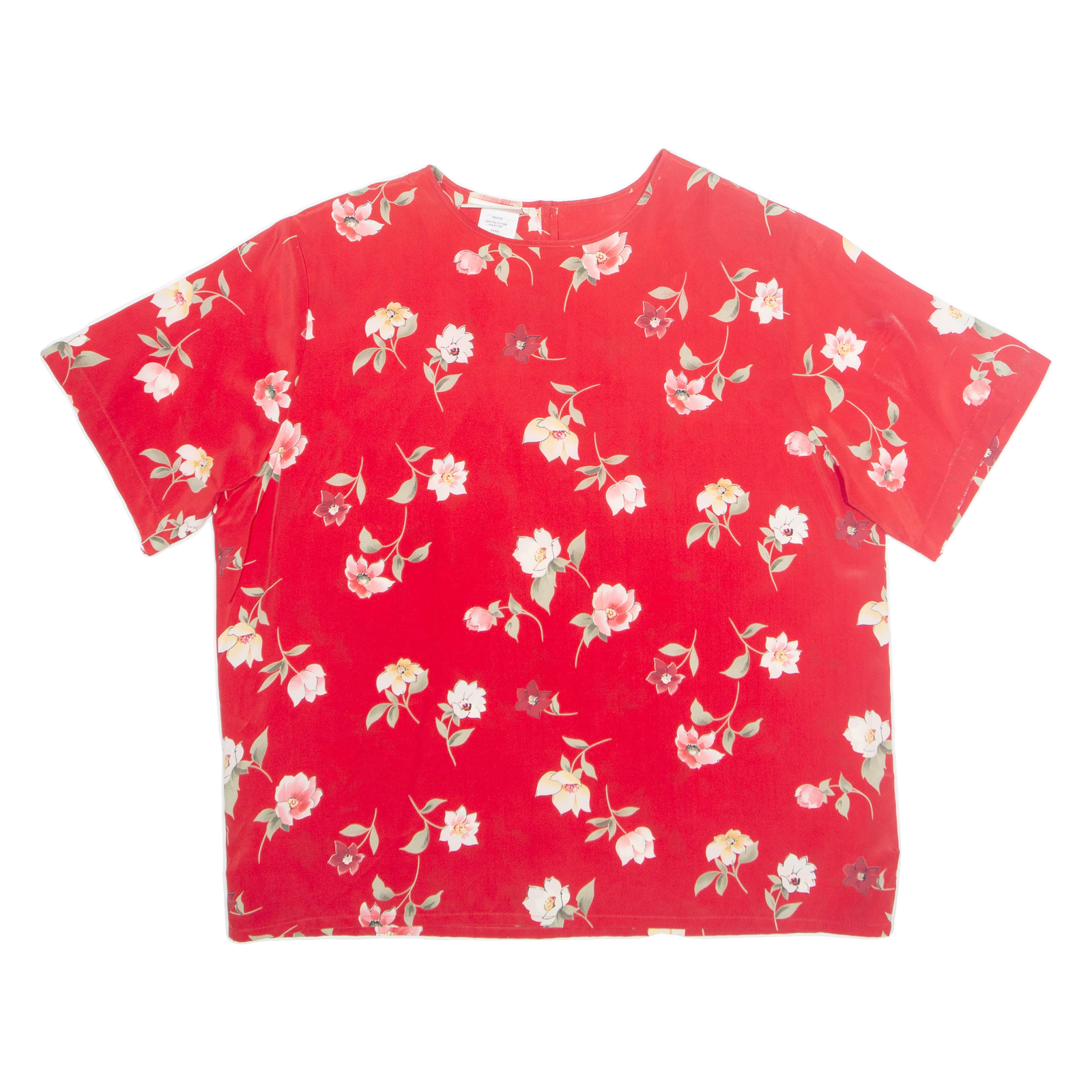 Womens Printed Top Red Floral M Refurbished - N/A refurbished available on Cerqular