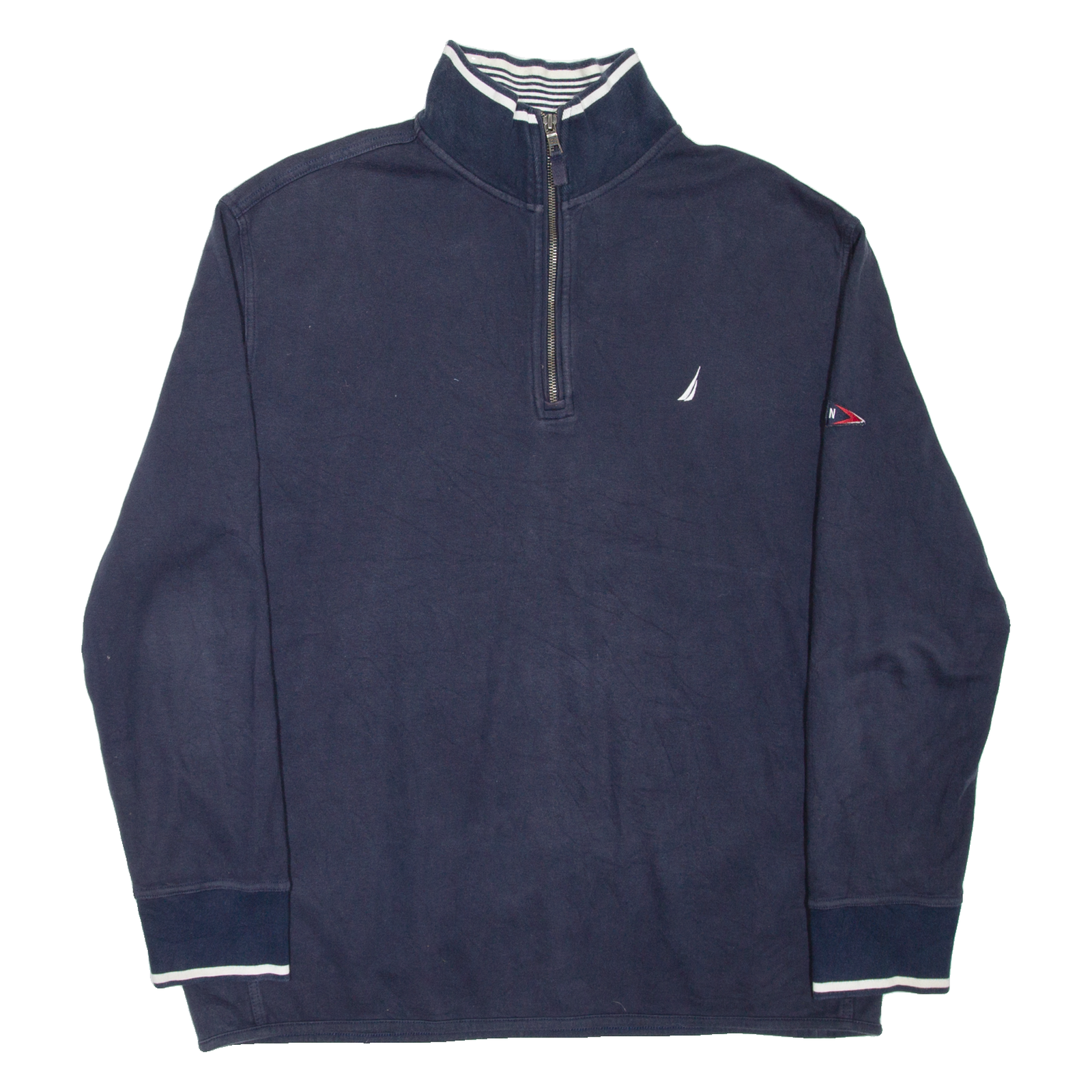 NAUTICA Mens Sweatshirt Blue 1/4 Zip XL Refurbished - N/A refurbished available on Cerqular