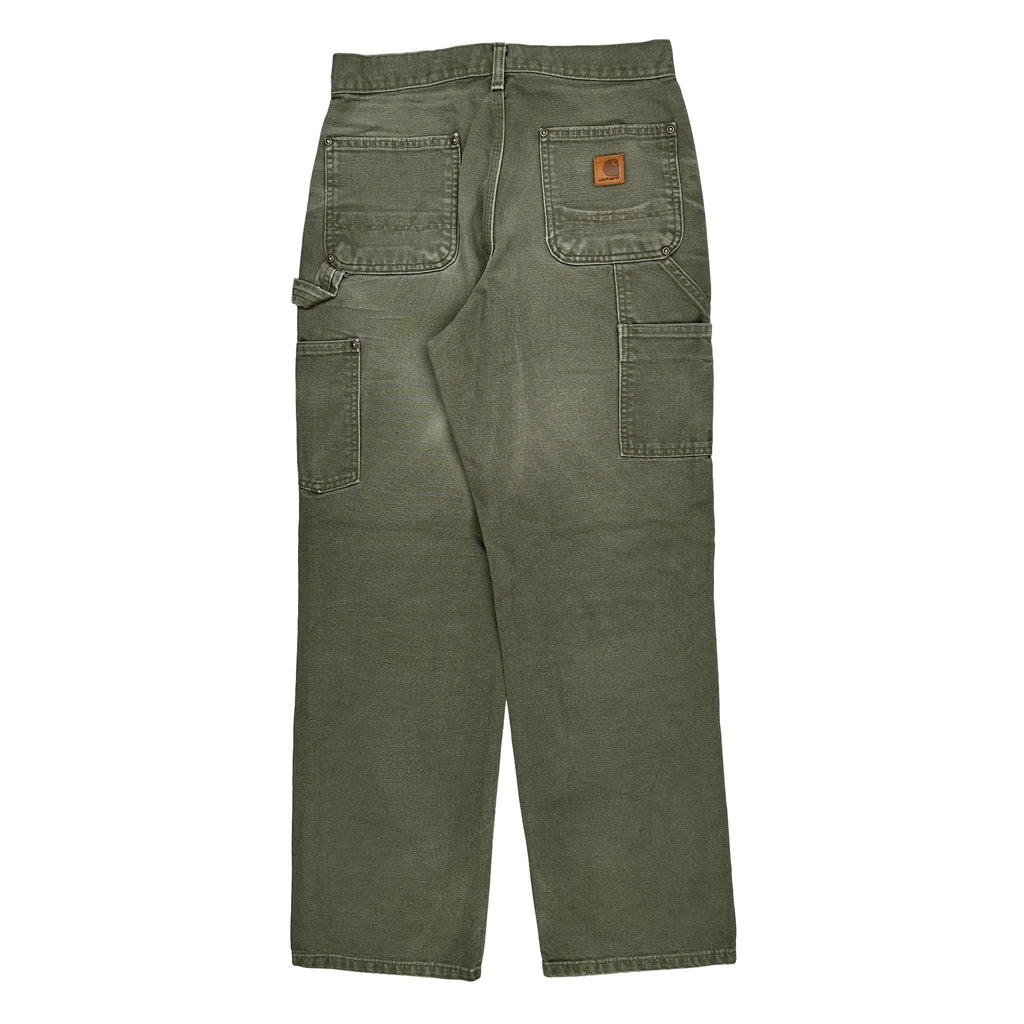 Buy Carhartt Double Knee Carpenter Trousers - 29W 30L Green Cotton Refurbished - $113.89 Carhartt Double Knee Carpenter Trousers - 29W 30L Green Cotton Refurbished - Thrifted (note: this is a term often used to describe second- refurbished available on Cerqular