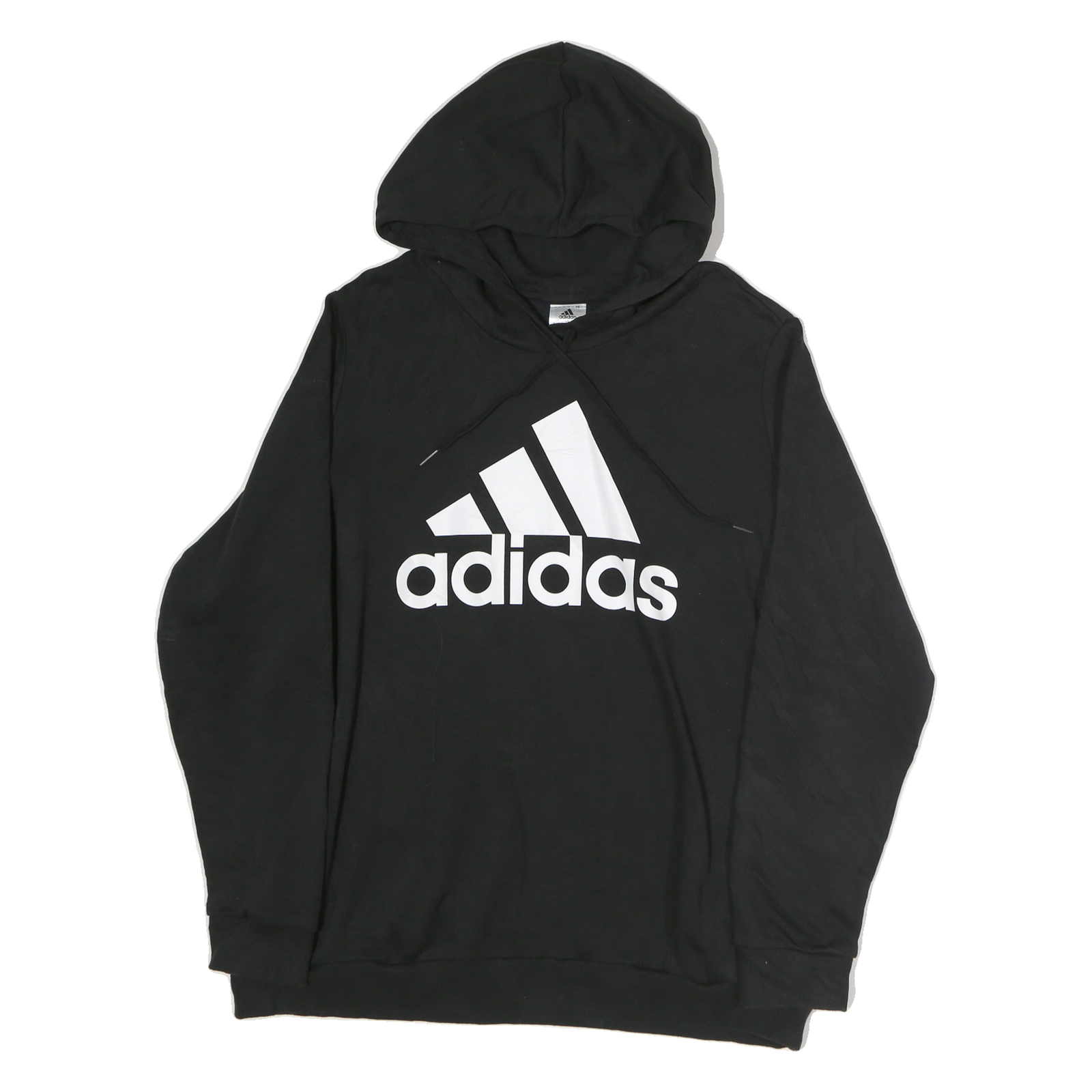 ADIDAS Womens Black Cotton Hoodie 2XL Pullover Logo Sweatshirt Refurbished - N/A refurbished available on Cerqular