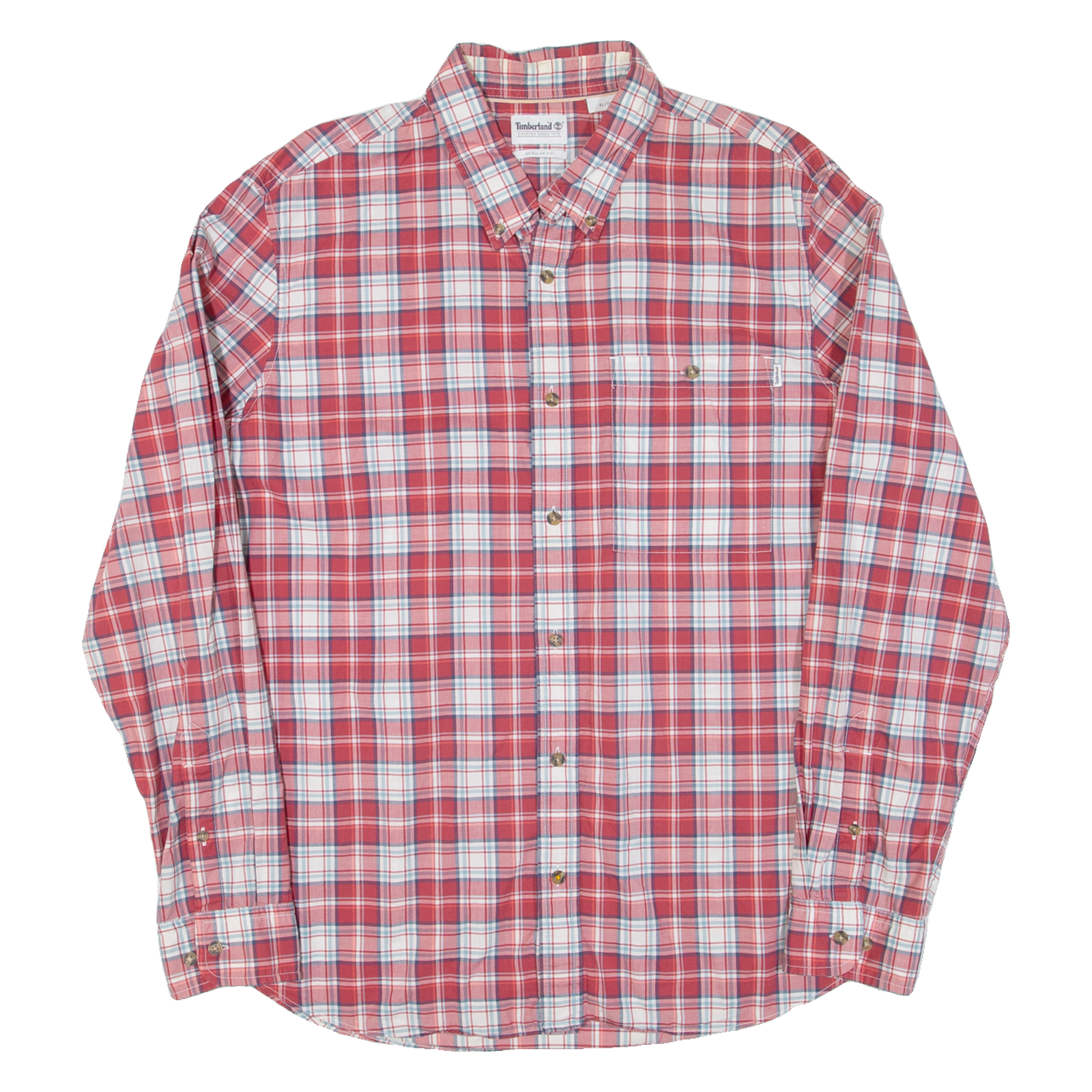 TIMBERLAND Mens Shirt Red Check Long Sleeve XL Refurbished - N/A refurbished available on Cerqular