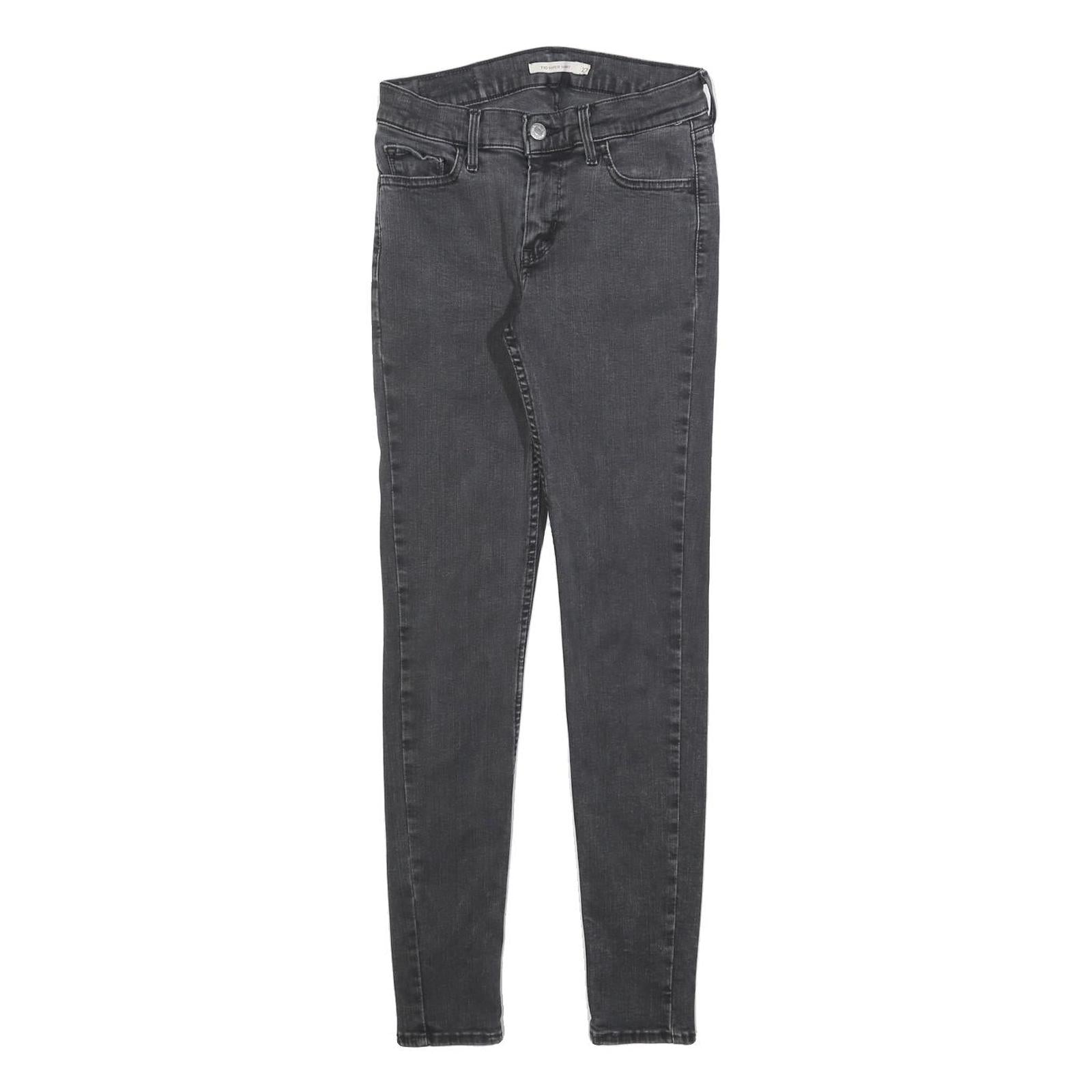 LEVI'S 710 Womens Jeans Black Slim Skinny Denim Medium W27 L27 Stretch Zip Refurbished - N/A refurbished available on Cerqular