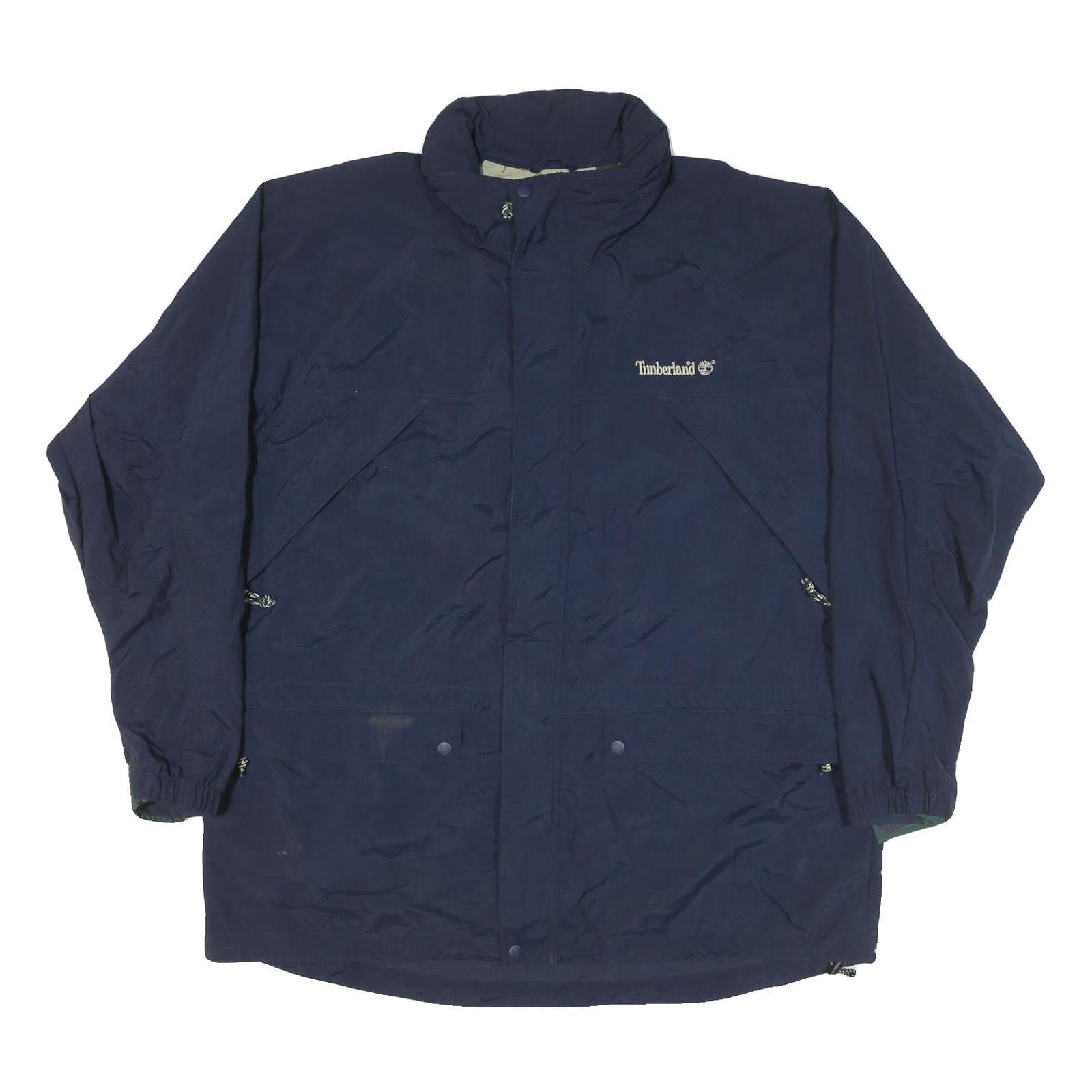 TIMBERLAND Mens Navy Blue Outdoor Jacket XL Polyester Zip Water Resistant Refurbished - N/A refurbished available on Cerqular