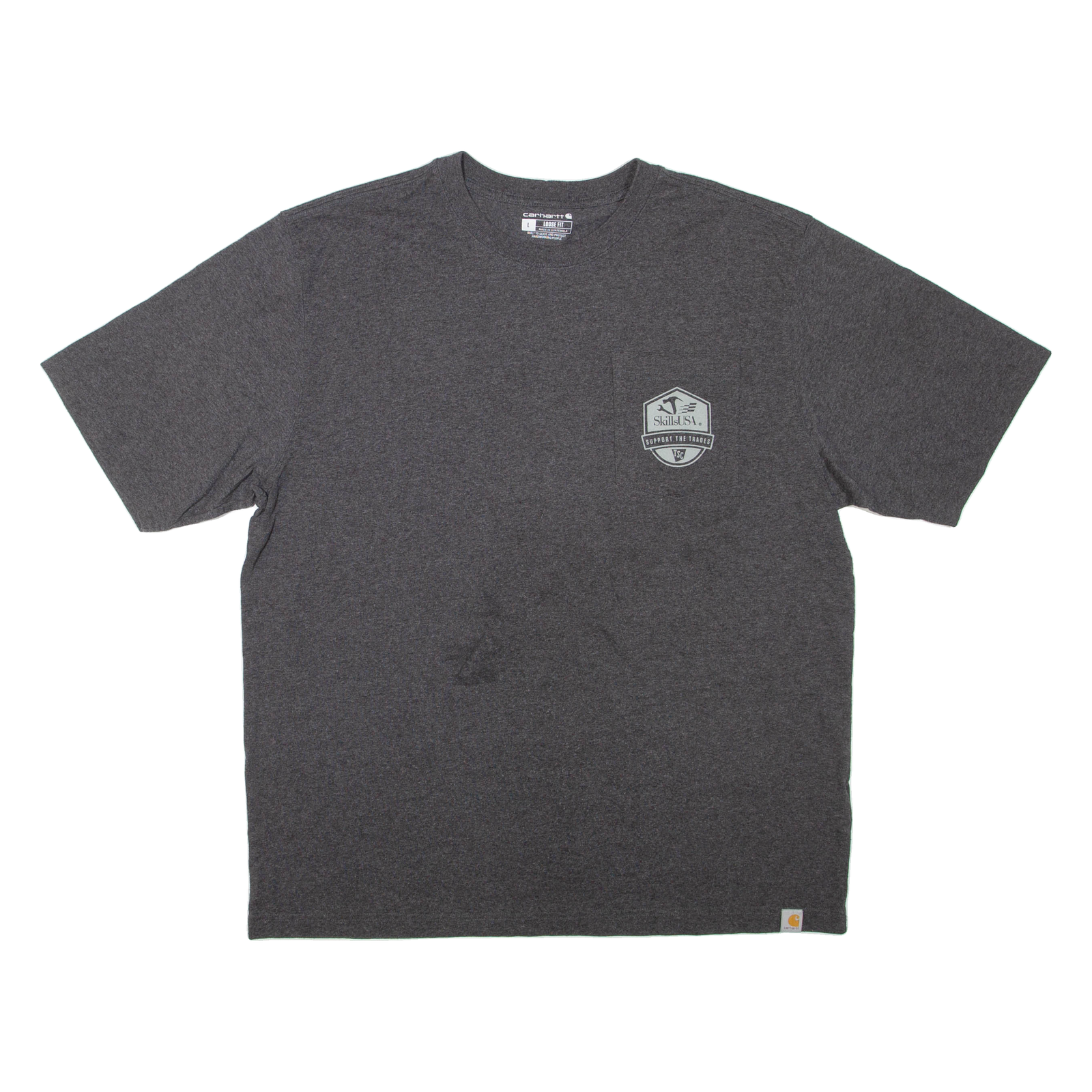 CARHARTT Loose Fit Support The Trades Mens T-Shirt Grey L Refurbished - N/A refurbished available on Cerqular
