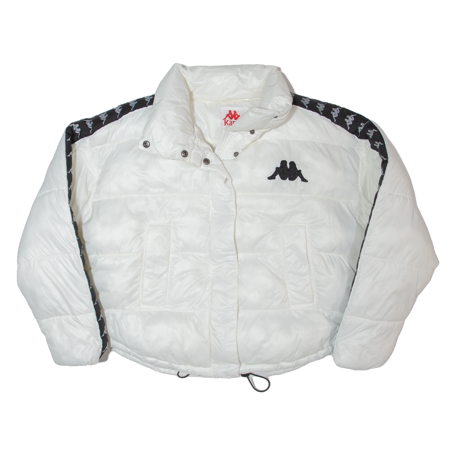 KAPPA Oversized Cropped Womens Puffer Coat White XS Refurbished - N/A refurbished available on Cerqular