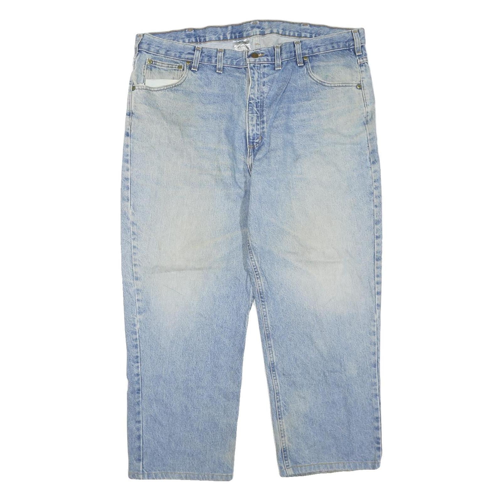 CARHARTT Mens Regular Fit Blue Denim Jeans W44 L27 Zip Cotton Blend Casual Refurbished - N/A refurbished available on Cerqular