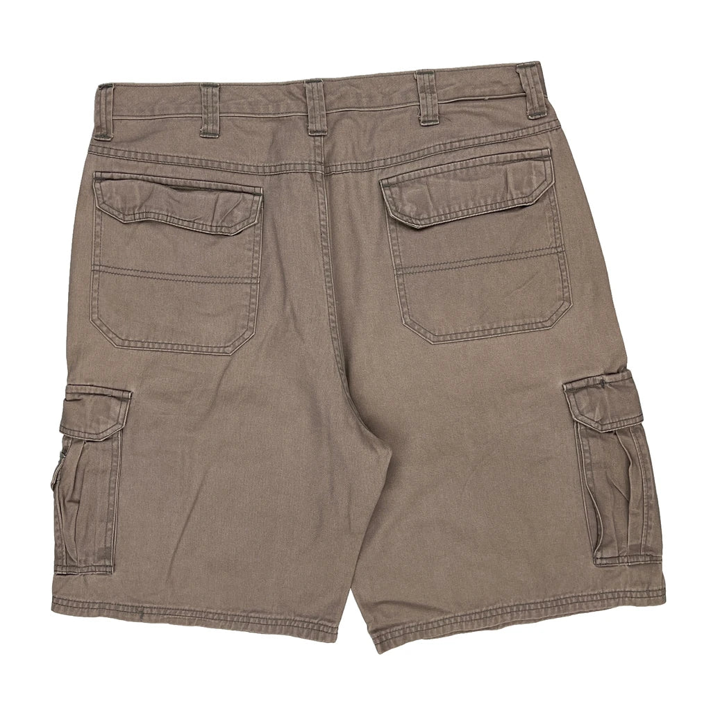 Wrangler Cargo Shorts - 36W 10L Brown Cotton Refurbished - Thrifted (note: this is a term often used to describe second- refurbished available on Cerqular