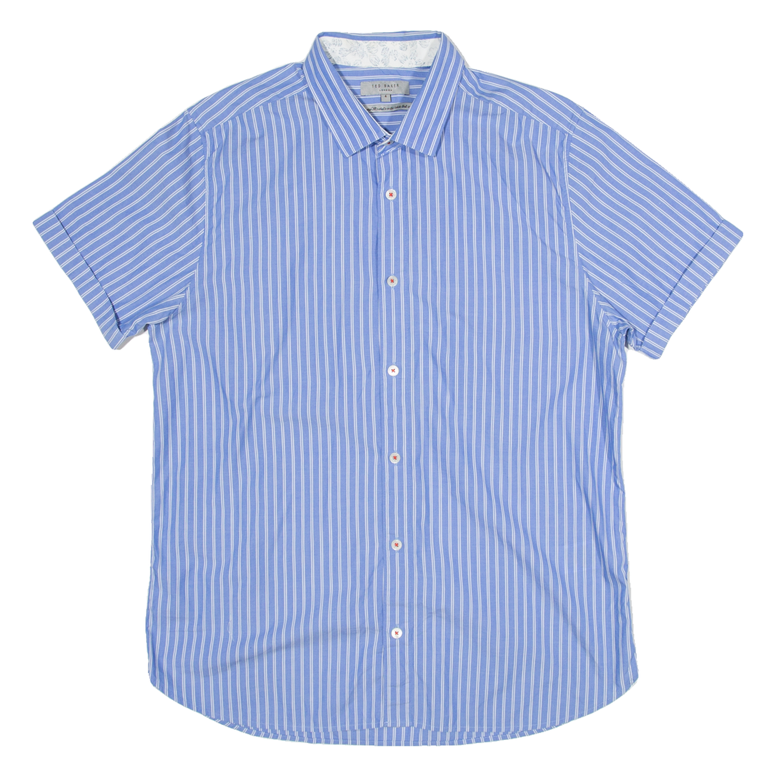 TED BAKER Mens Shirt Blue Striped M Refurbished - N/A refurbished available on Cerqular