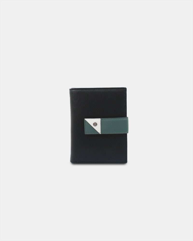 Two-Tone Flap Wallet | Color: Black x Thyme Refurbished - ONE (assuming it refers to the brand "ONE") refurbished available on Cerqular