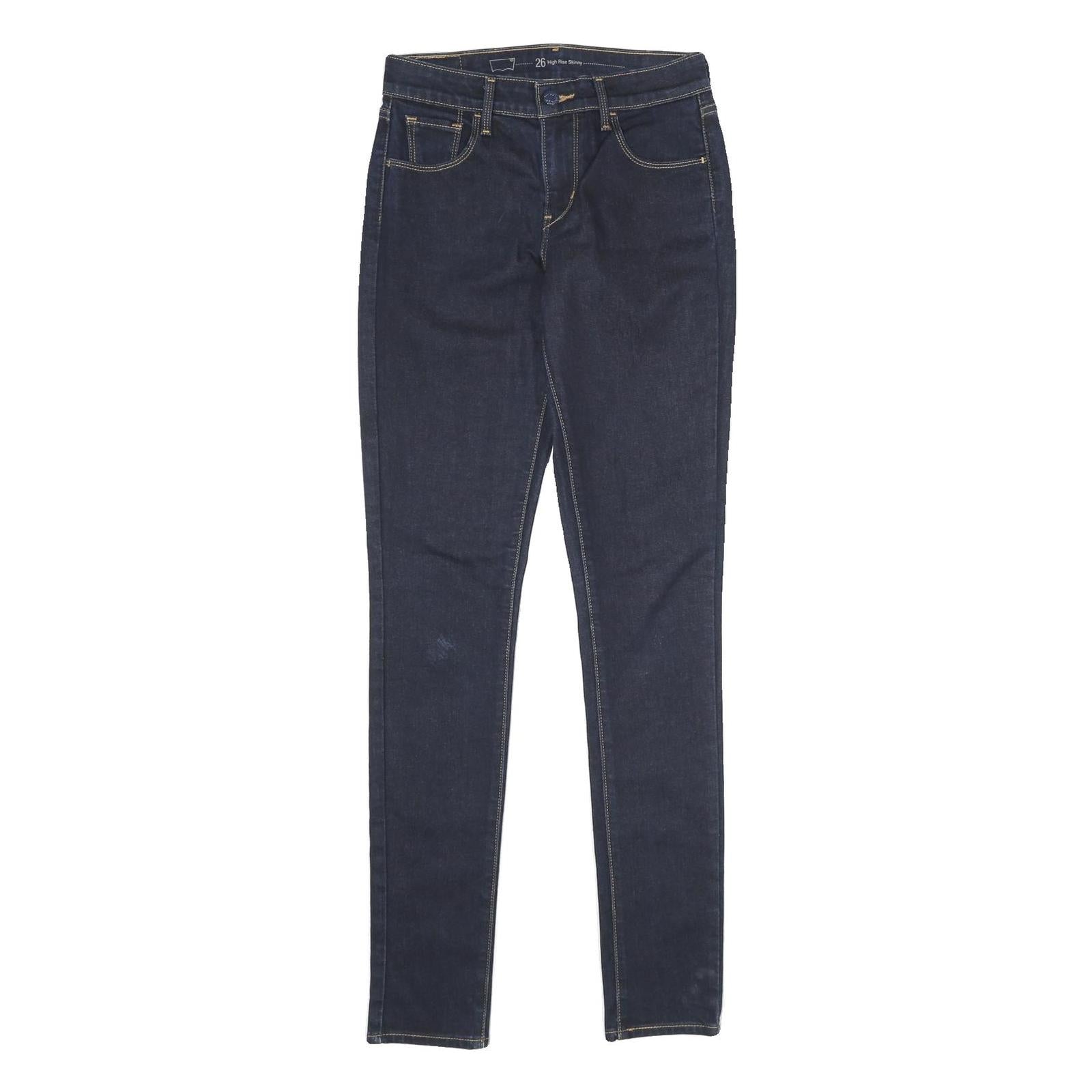 LEVI'S Womens High Rise Skinny Slim Denim Dark W26 L34 Classic Cotton Blend Refurbished - N/A refurbished available on Cerqular
