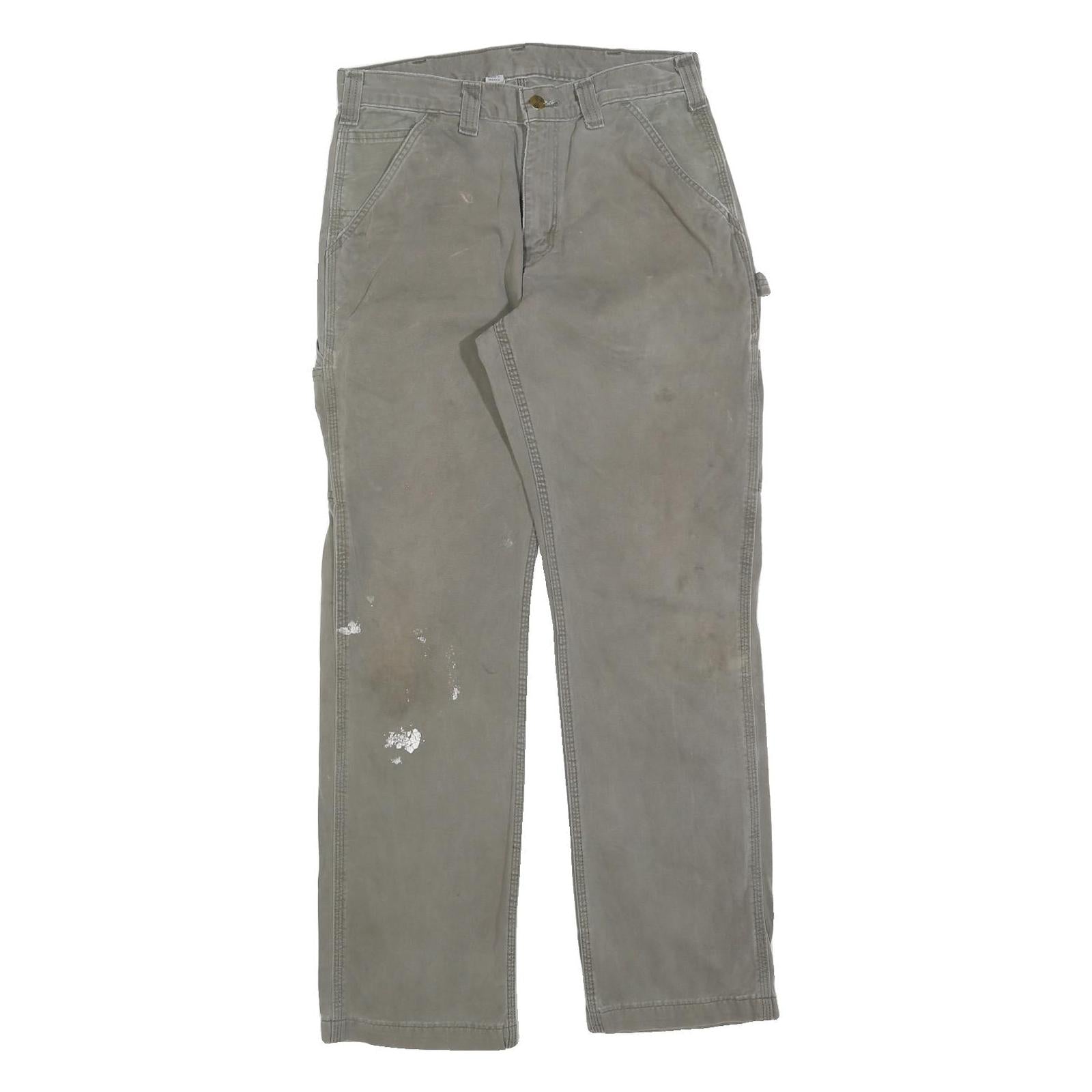 CARHARTT Mens Cotton Blend Relaxed Straight Trousers W32 L32 Workwear Durable Refurbished - N/A refurbished available on Cerqular