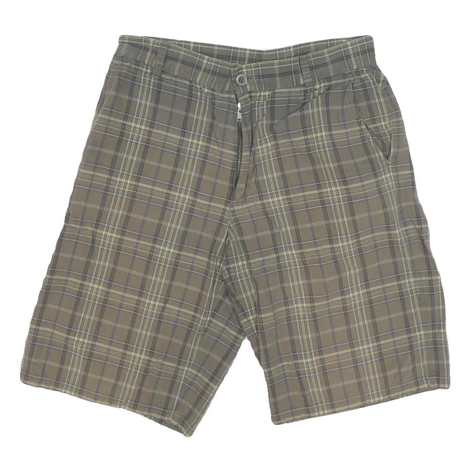 CARHARTT Mens Shorts Beige Plaid Casual M W30 Cotton Blend Zip Pockets Refurbished - N/A refurbished available on Cerqular