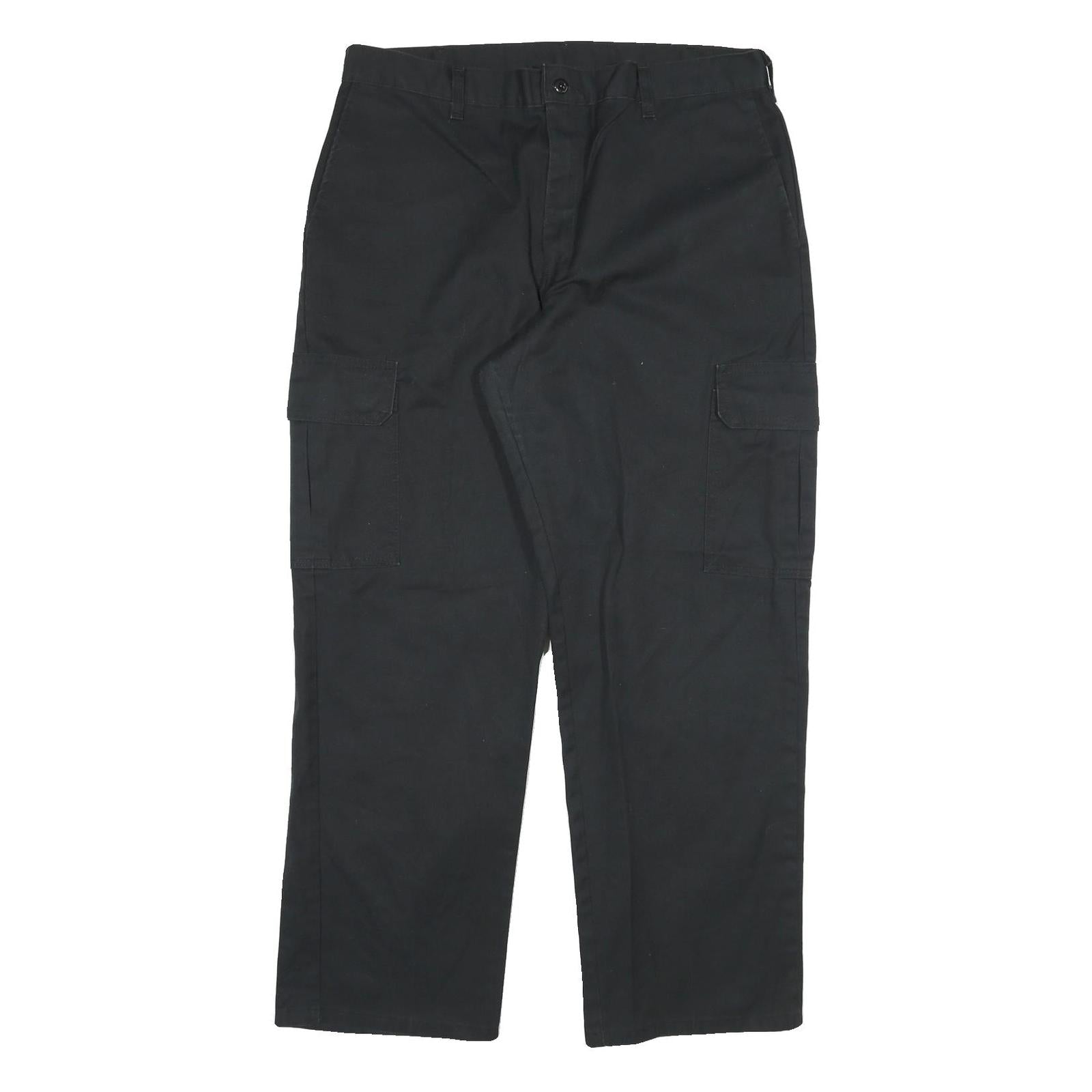DICKIES Mens Regular Black Cotton Blend Cargo Trousers W34 L28 Workwear Casual Refurbished - N/A refurbished available on Cerqular