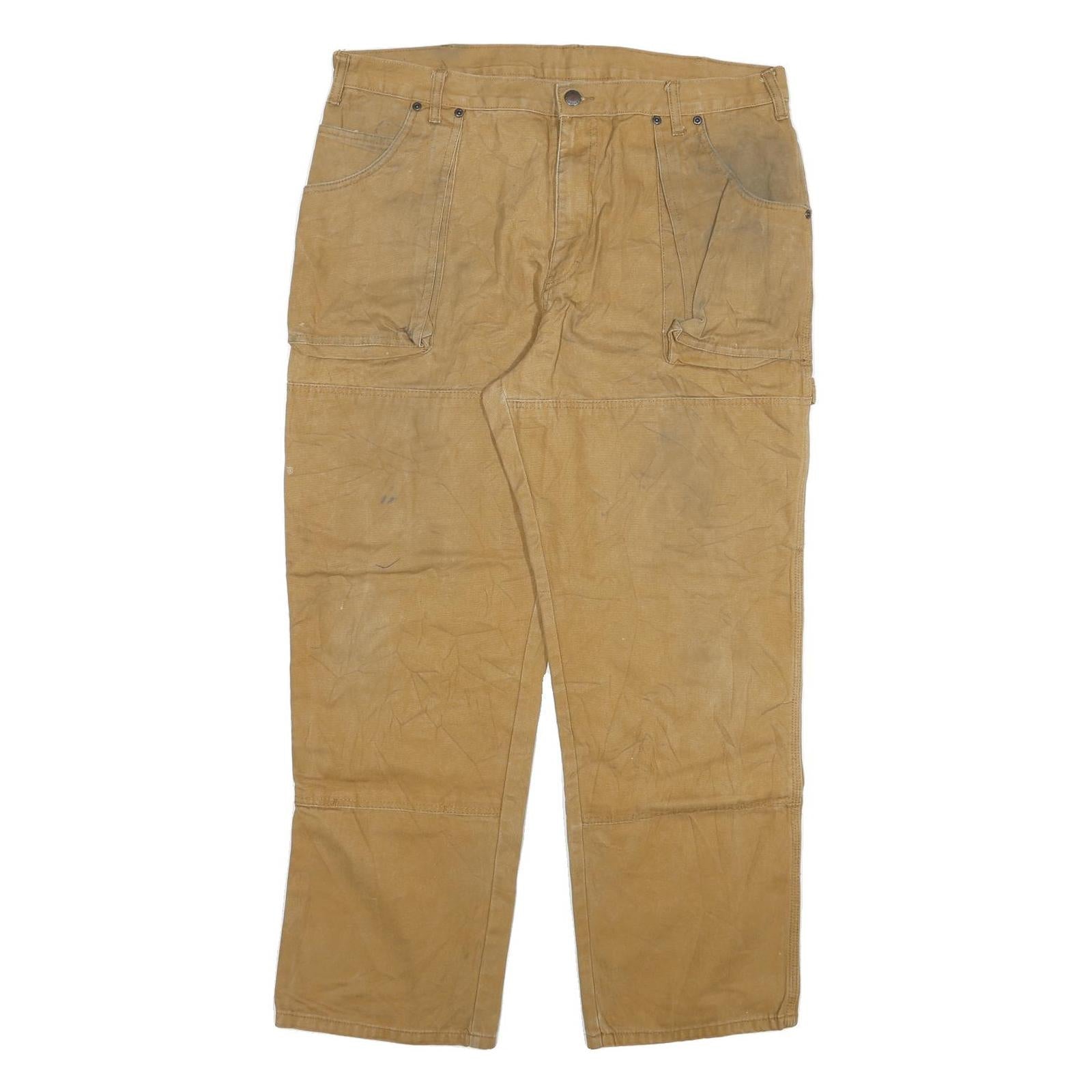 DICKIES Mens Regular Fit Beige Cotton Blend Workwear Jeans W38 L30 Zip Pockets Refurbished - N/A refurbished available on Cerqular