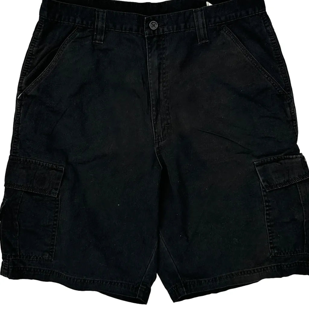 Aeropostale Cargo Cargo Shorts - 34W 10L Black Cotton Refurbished - Thrifted (note: this is a term often used to describe second- refurbished available on Cerqular