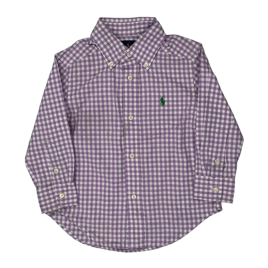Buy Age 2-3 Ralph Lauren Checked Shirt - 3XS Purple Cotton Refurbished - $14.06 Age 2-3 Ralph Lauren Checked Shirt - 3XS Purple Cotton Refurbished - Thrifted (note: this is a term often used to describe second- refurbished available on Cerqular