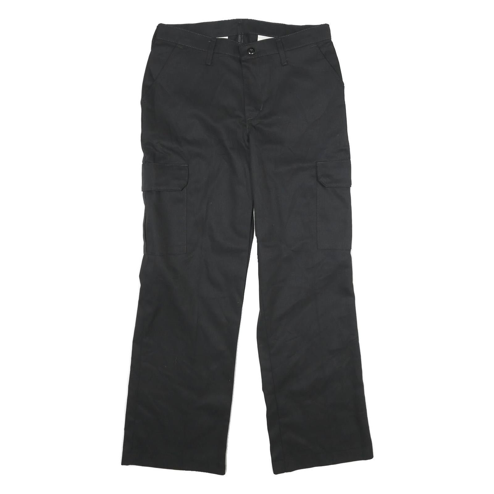 RED KAP Womens Black Polyester Blend Regular Cargo Trousers W31 L34 Workwear Zip Refurbished - N/A refurbished available on Cerqular