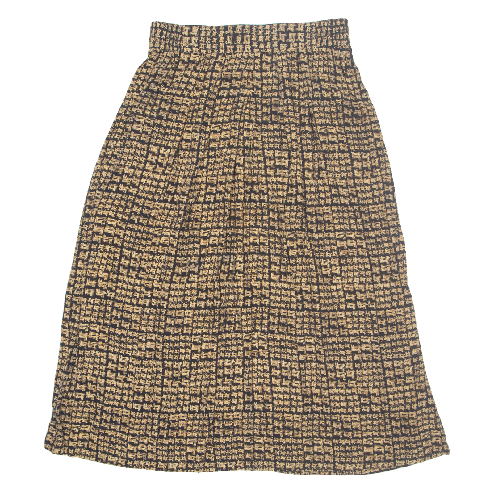 MODIANO Womens A-Line Skirt Brown Midi Crazy Pattern M Refurbished - N/A refurbished available on Cerqular
