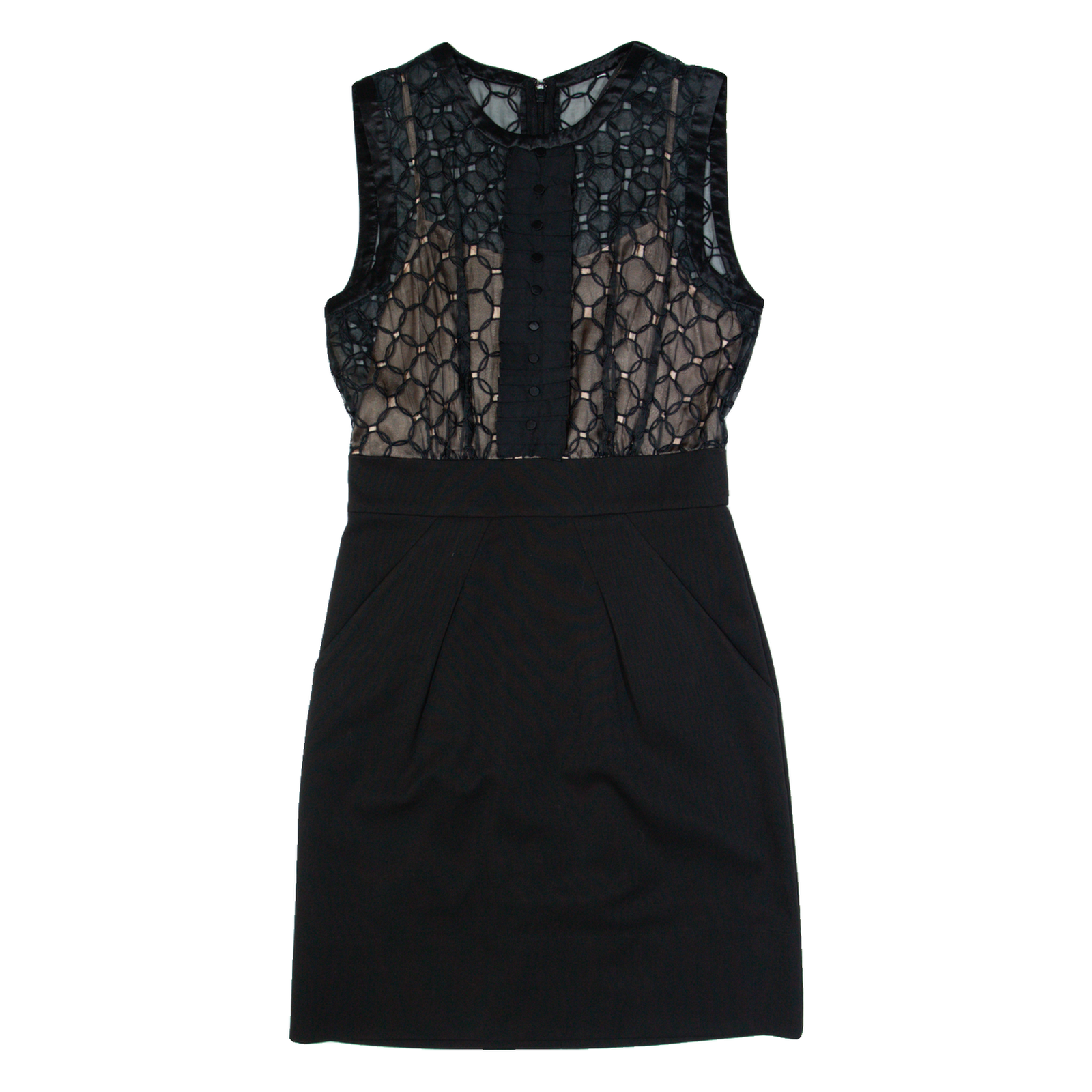 BCBGMAXAZRIA Womens Pencil Dress Black Sleeveless Knee Length S Refurbished - N/A refurbished available on Cerqular