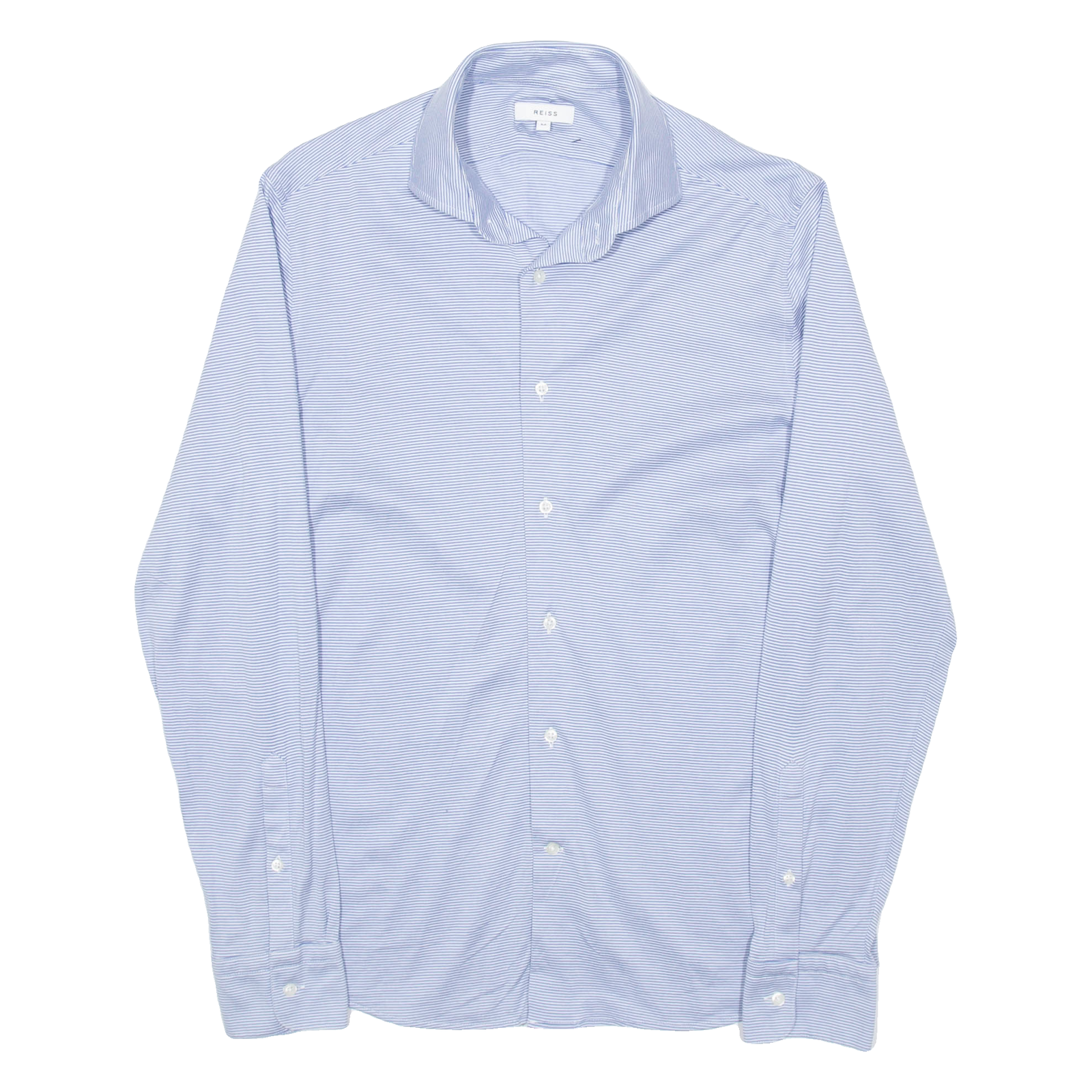 REISS Mens Shirt Blue Striped Long Sleeve M Refurbished - N/A refurbished available on Cerqular