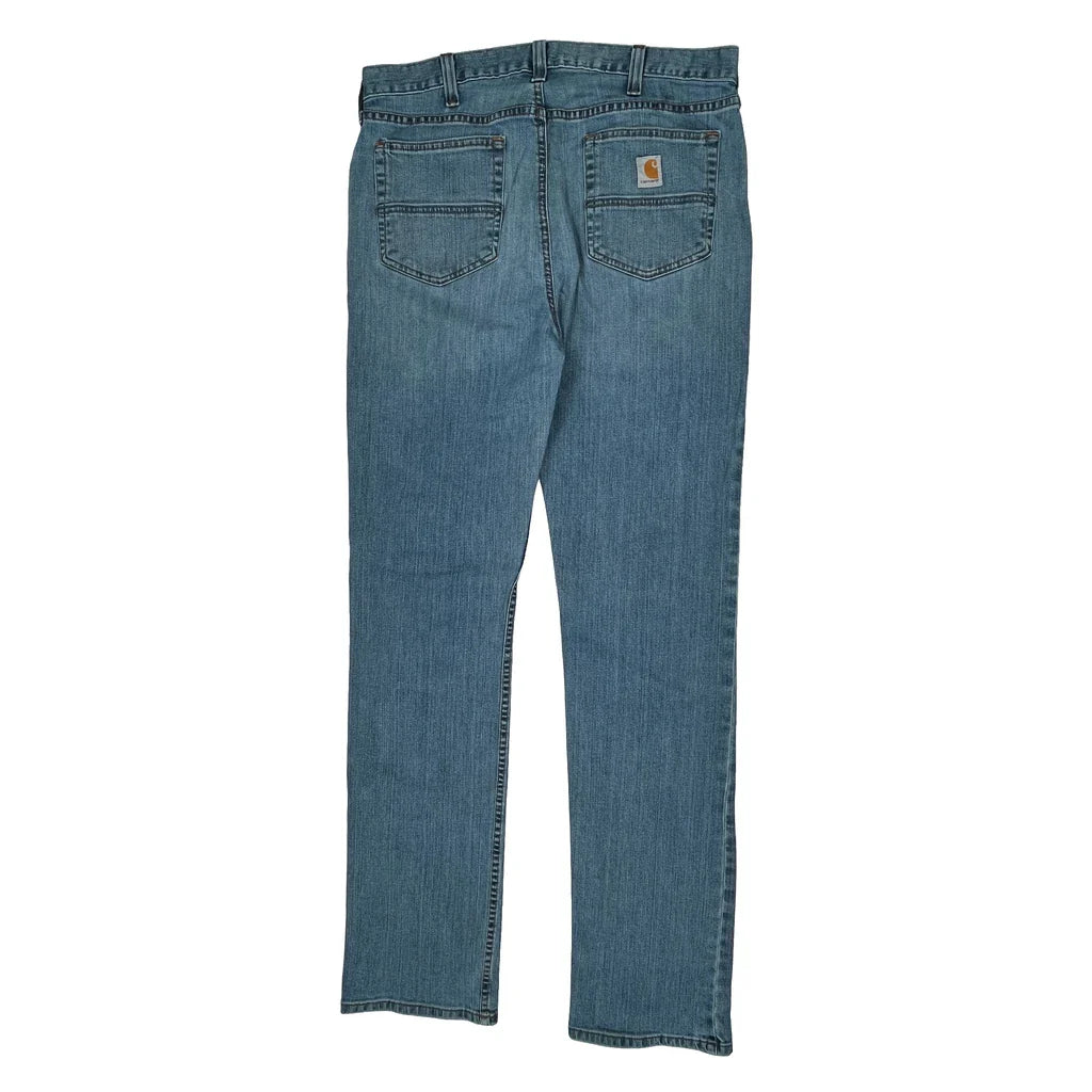 Carhartt Jeans - 34W 36L Light Wash Cotton Blend Refurbished - Thrifted (note: this is a term often used to describe second- refurbished available on Cerqular