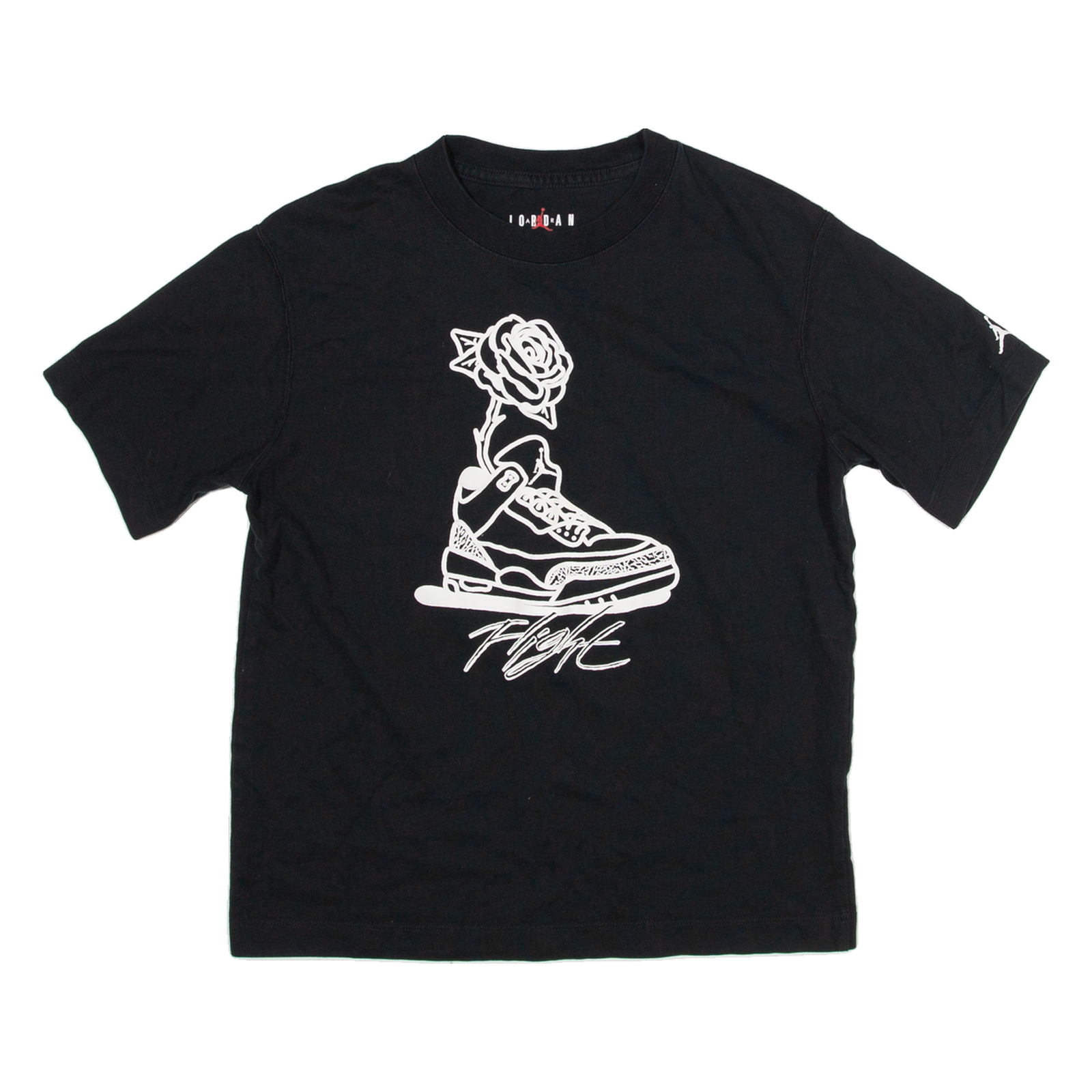 JORDAN Loose Fit Womens T-Shirt Black XS Refurbished - N/A refurbished available on Cerqular