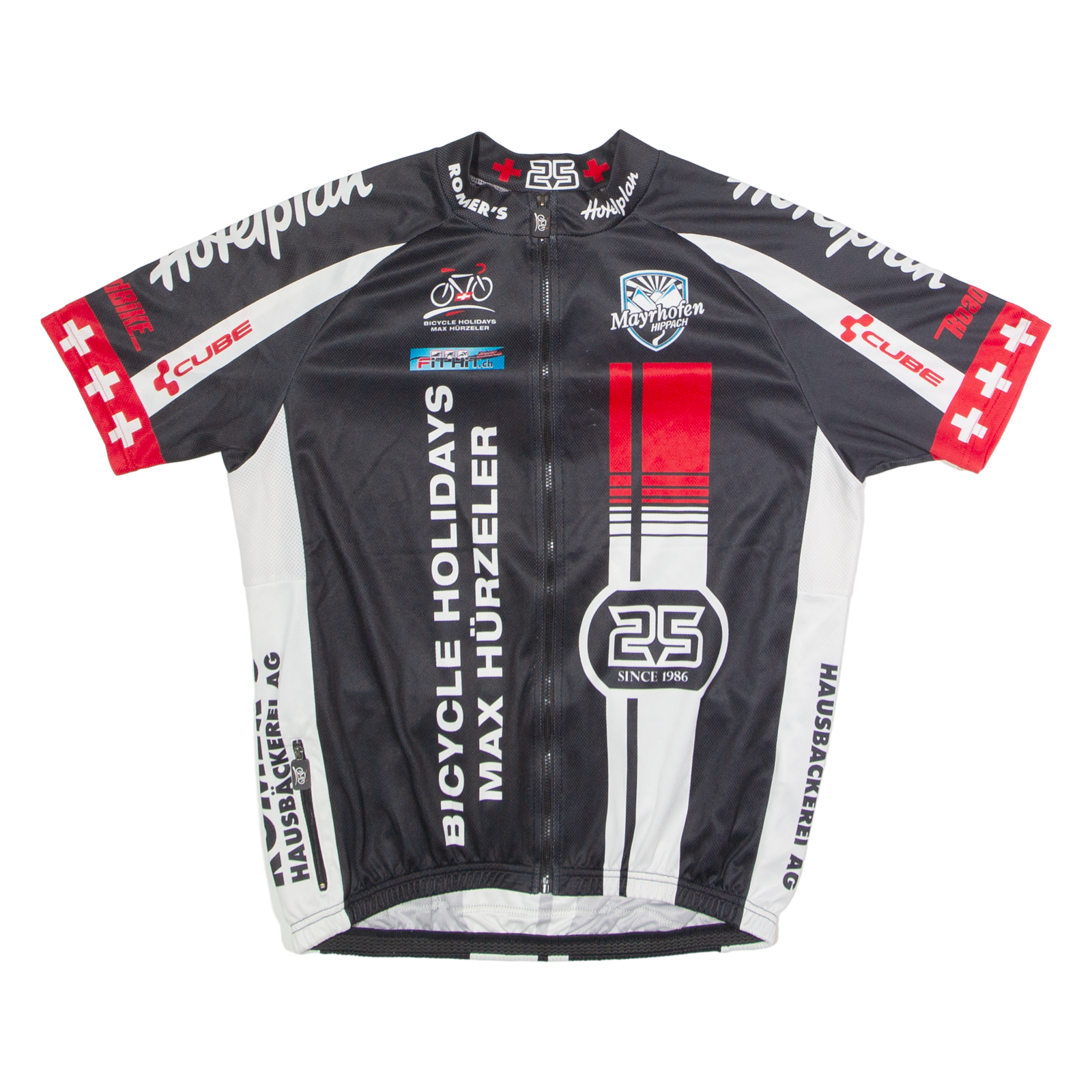 MAX HURZELER Full Zip Cycling Mens Jersey Black High Neck L Refurbished - N/A refurbished available on Cerqular