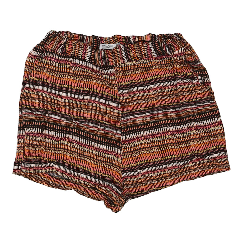 Piazza Italia Shorts - Small Orange Viscose Refurbished - Thrifted (note: this is a term often used to describe second- refurbished available on Cerqular