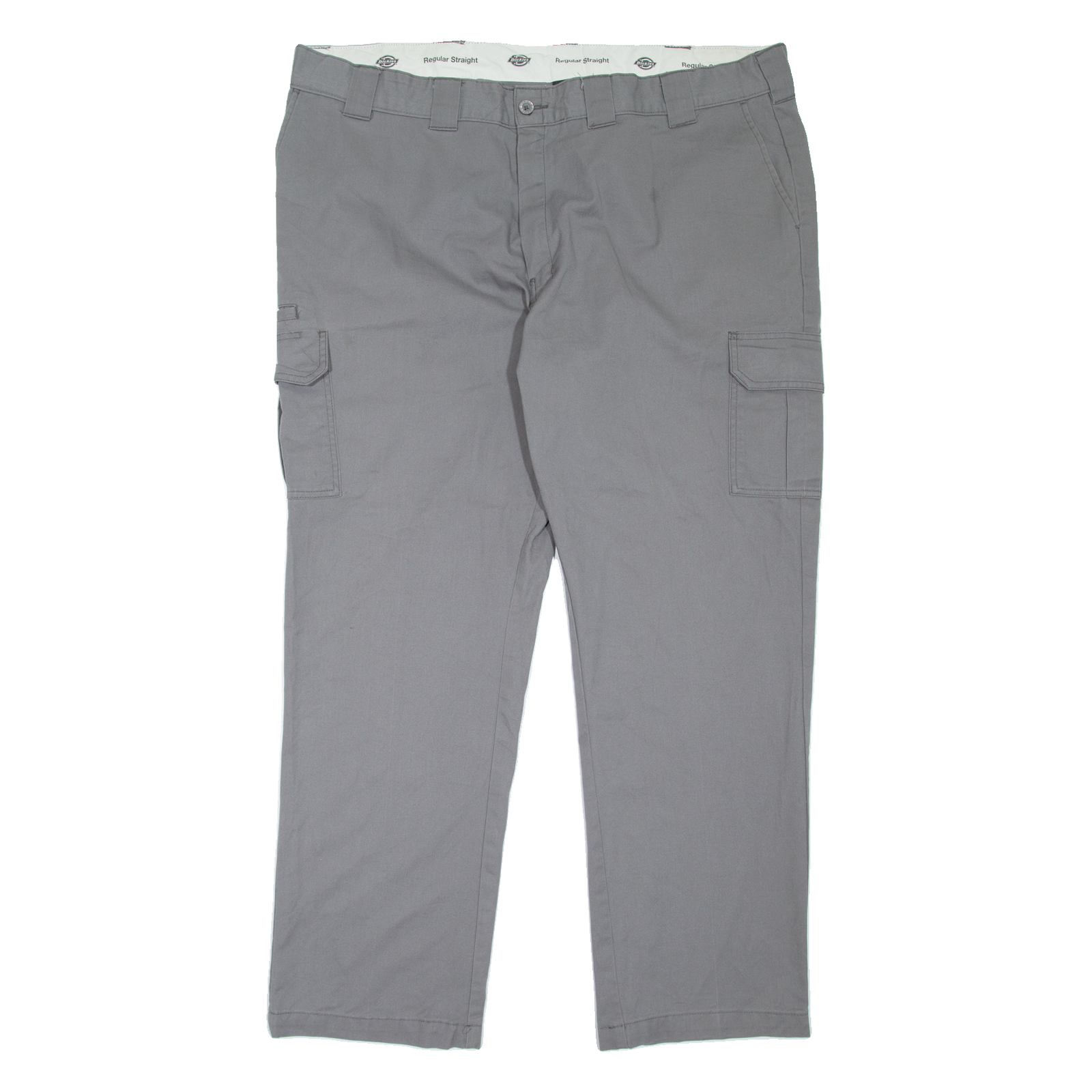 DICKIES Cargo Workwear Mens Trousers Grey Regular Straight W46 L34 Refurbished - N/A refurbished available on Cerqular