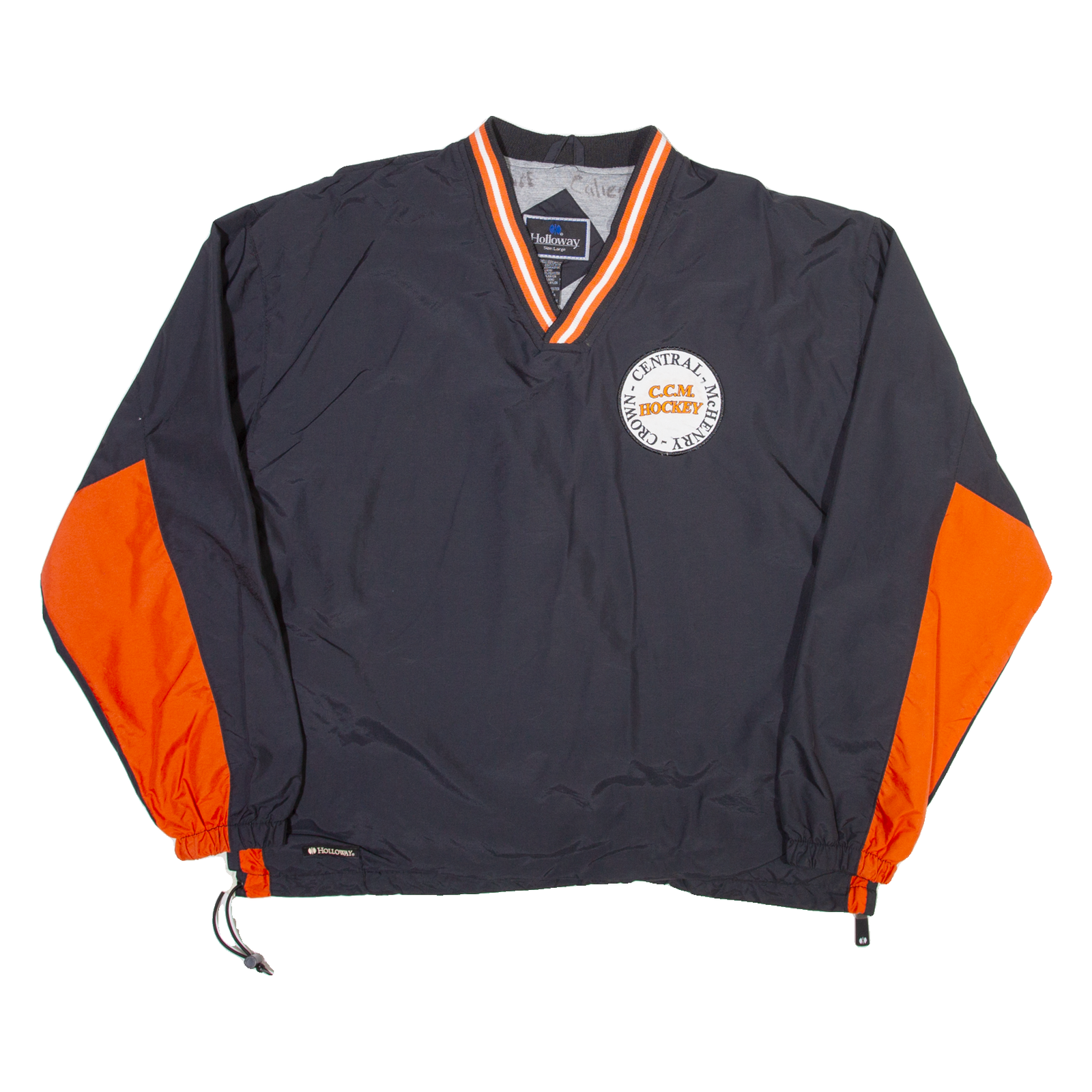HOLLOWAY Mens Sweatshirt Black V-Neck L Refurbished - N/A refurbished available on Cerqular