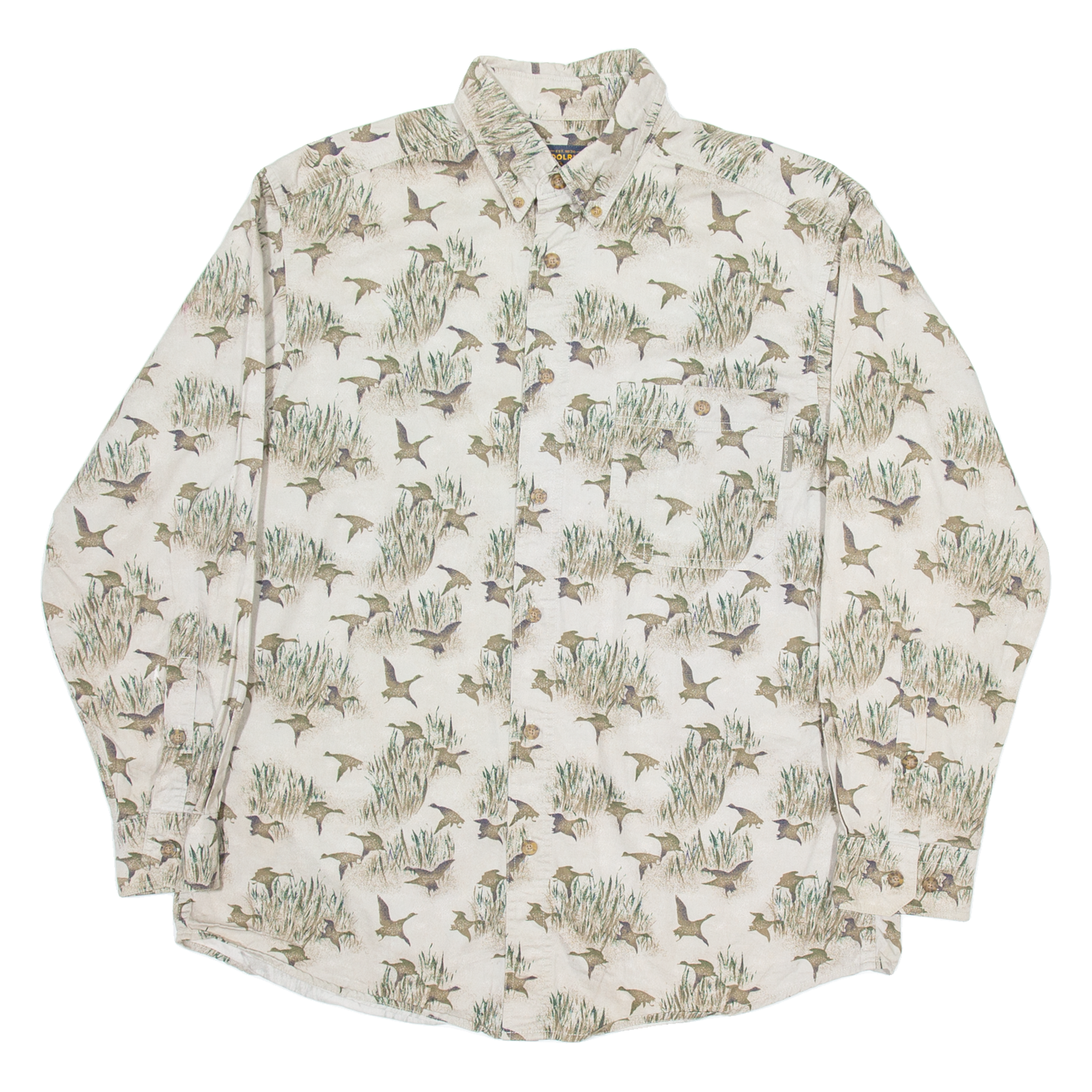WOOLRICH Mens Shirt Grey Crazy Pattern Long Sleeve L Refurbished - N/A refurbished available on Cerqular