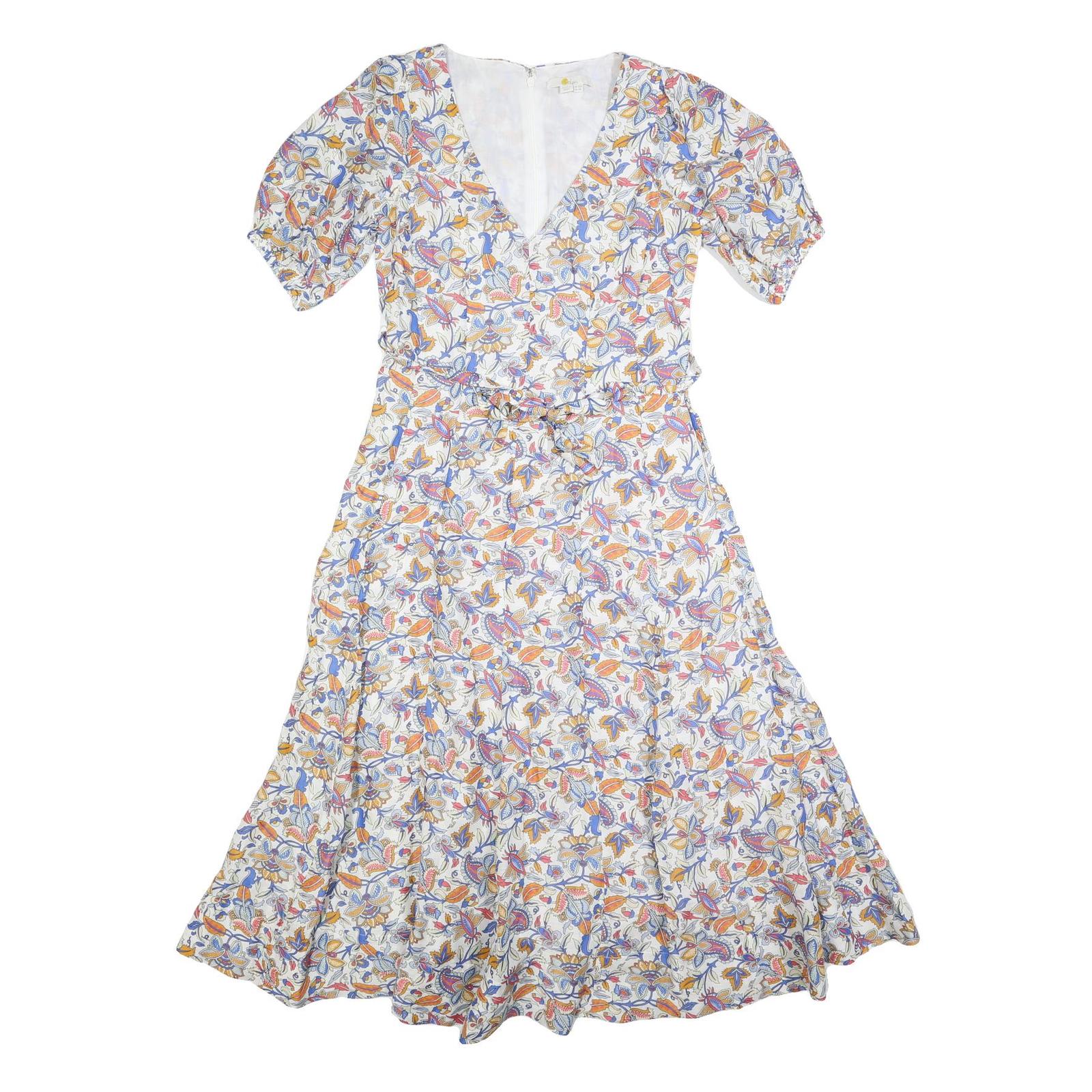 Buy BODEN Womens White Floral Cotton Blend Fit & Flare Midi Dress UK 10 V-Neck Refurbished - $49.39 BODEN Womens White Floral Cotton Blend Fit & Flare Midi Dress UK 10 V-Neck Refurbished - N/A refurbished available on Cerqular