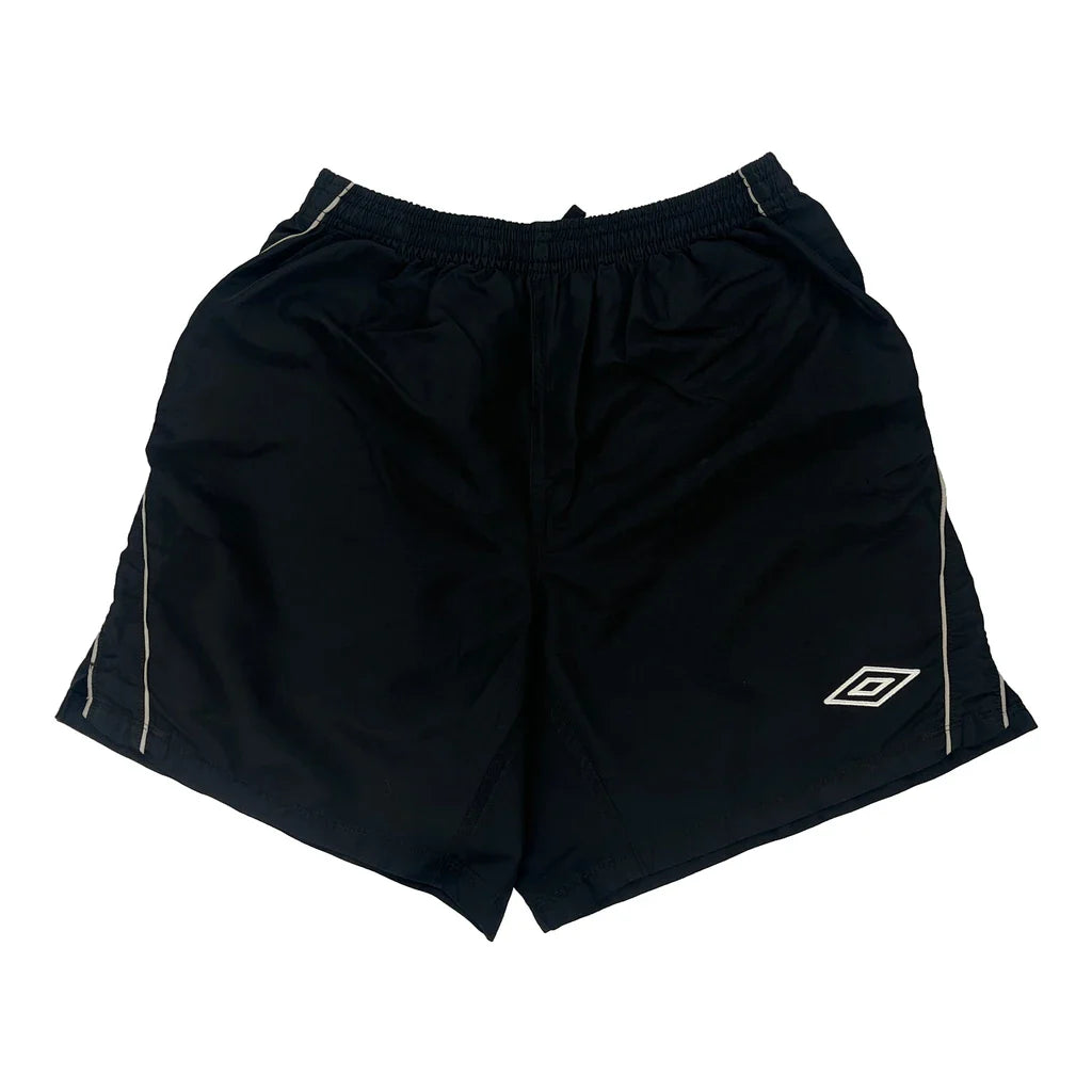 Umbro Sport Shorts - Small Black Polyester Refurbished - Thrifted (note: this is a term often used to describe second- refurbished available on Cerqular