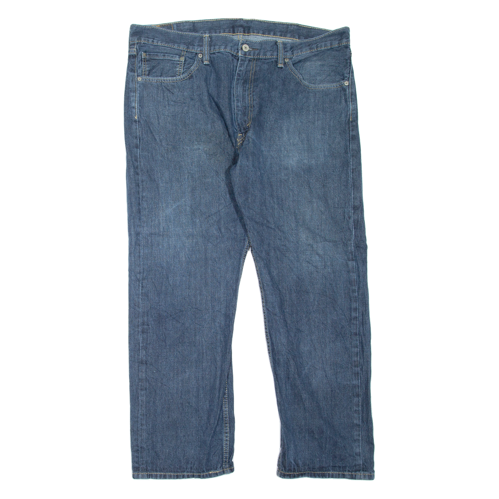 LEVI'S 505 Jeans Mens Blue Regular Straight Stone Wash W40 L30 Refurbished - N/A refurbished available on Cerqular